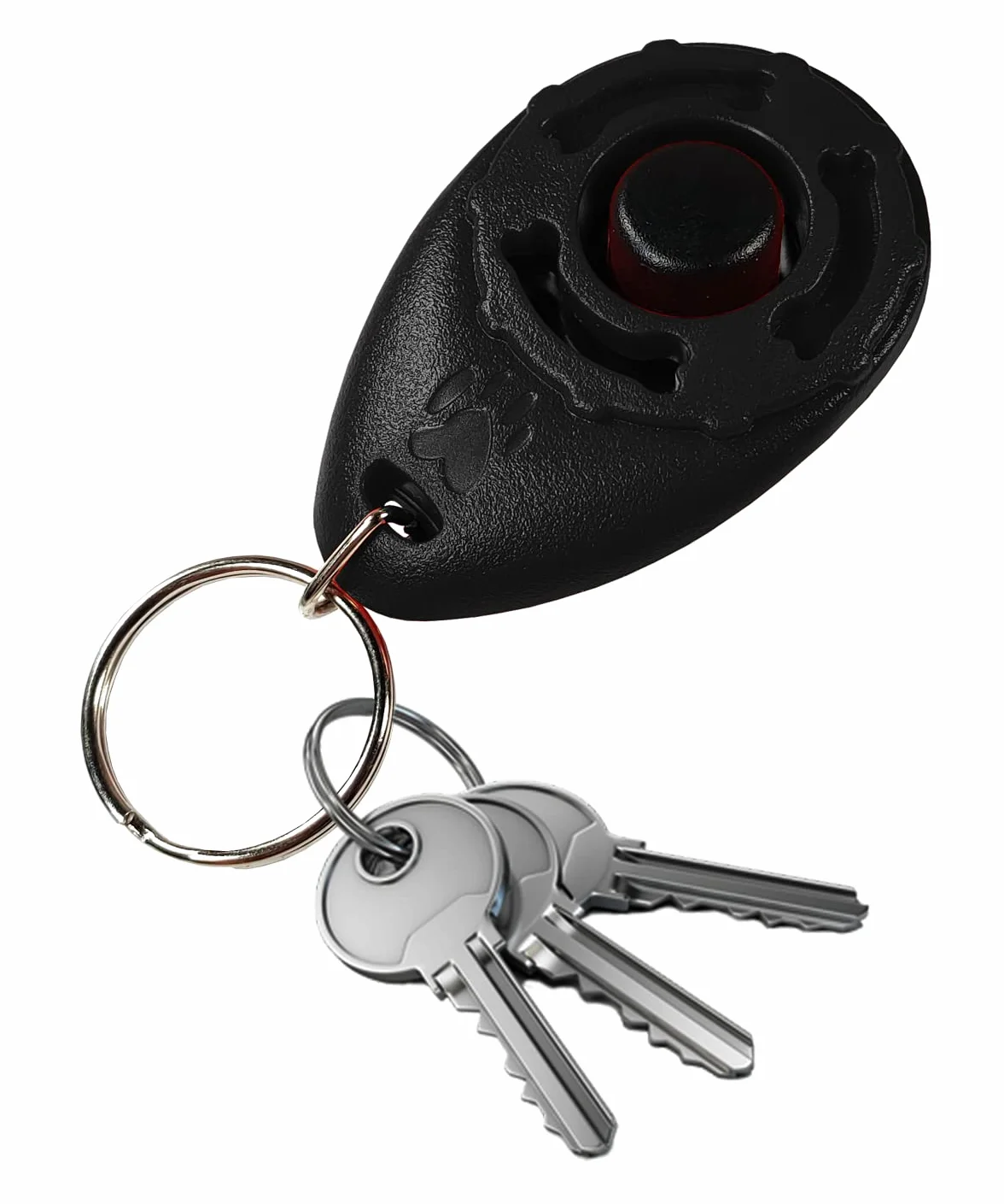 Clicker dla psów z brelokami, szkolenia i szkolenia, Dog Training - Pies, Kot, Koń – Łatwy uchwyt, Trenuj prawidłowe zachowanie (czarny)