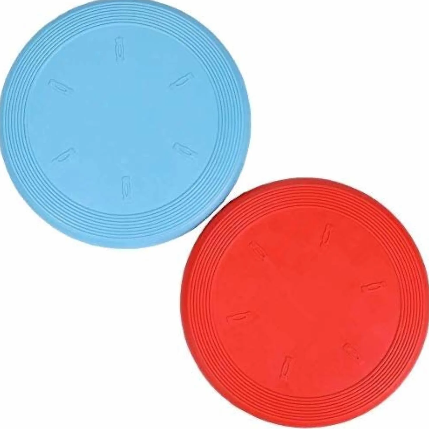 Latający dysk dla psa 19 cm czerwony niebieski 2 sztuki