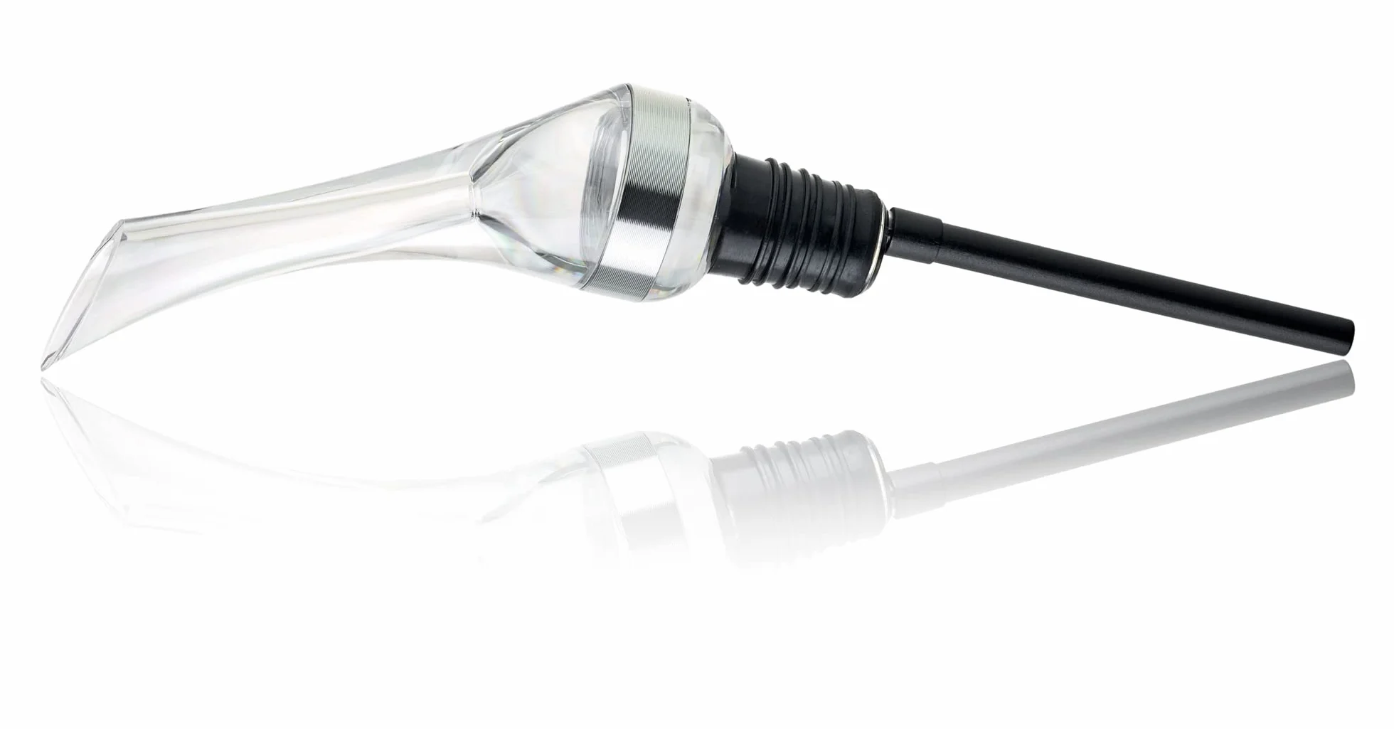 Tucan Aerator do wina, kryształowy, akryl, aluminium, 22,5 x 3,8 cm, lekki 35 g, spowalnia przepływ, łatwe czyszczenie, natlenianie