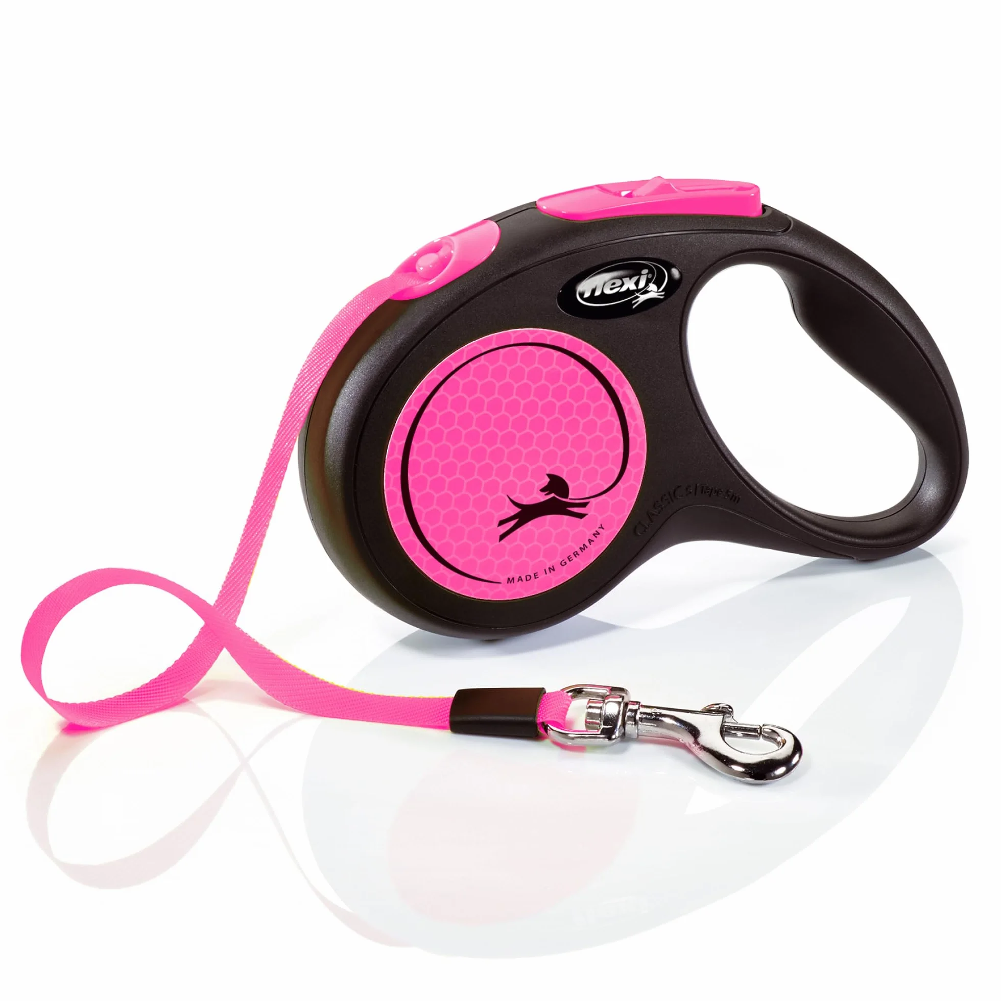 Flexi neonowa taśma smycz dla psa 5 m do 15 kg