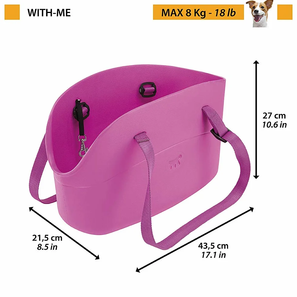 Ferplast torba do przenoszenia psa 43,5 x 21,5 x 27 cm szara