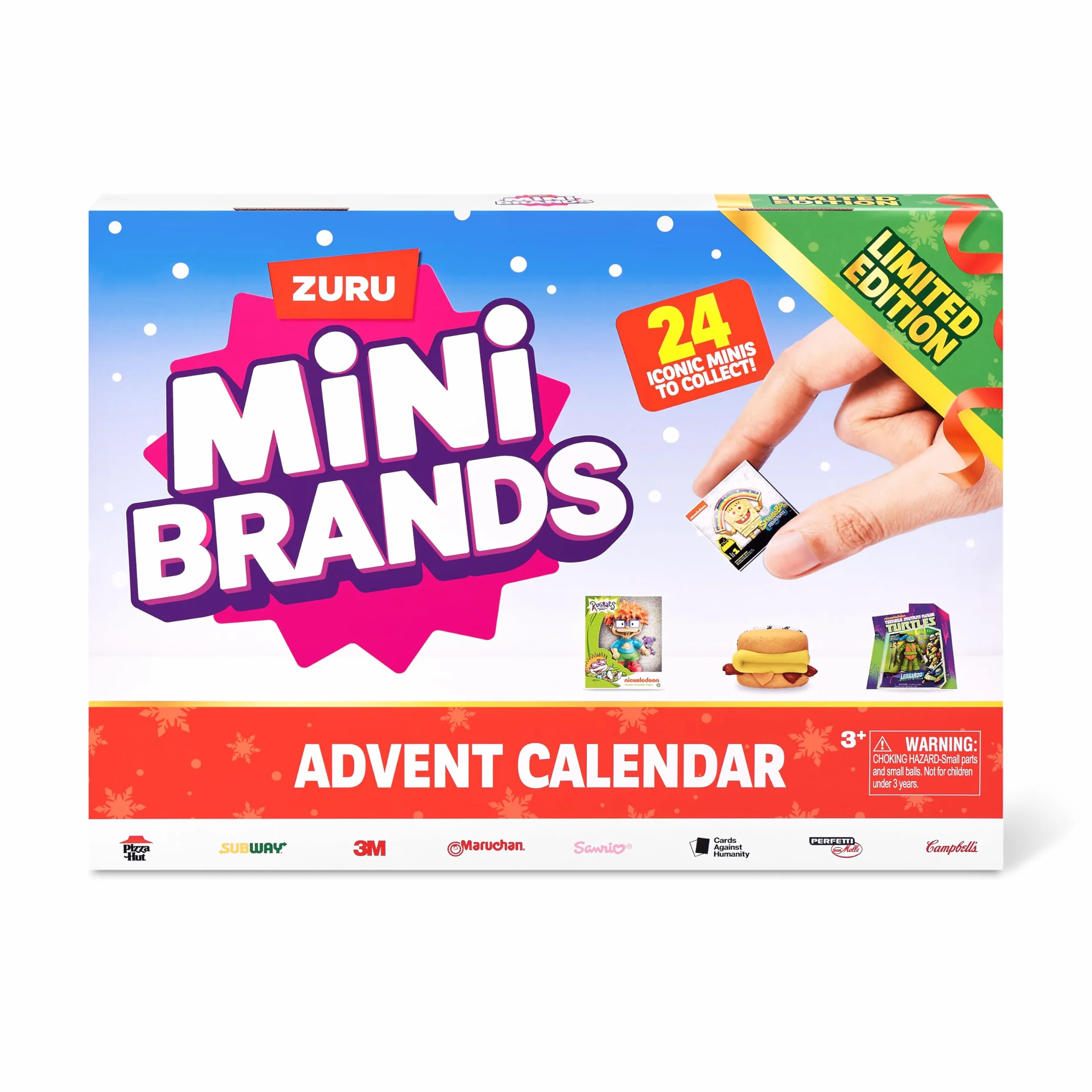 Mini Brands Kalendarz adwentowy 2024 od ZURU Mini Brands kalendarz adwentowy z limitowaną edycją, zawiera mini marki, mini zabawki i mini marki smakoszy, tajemnicze zabawki kolekcjonerskie w zestawie
