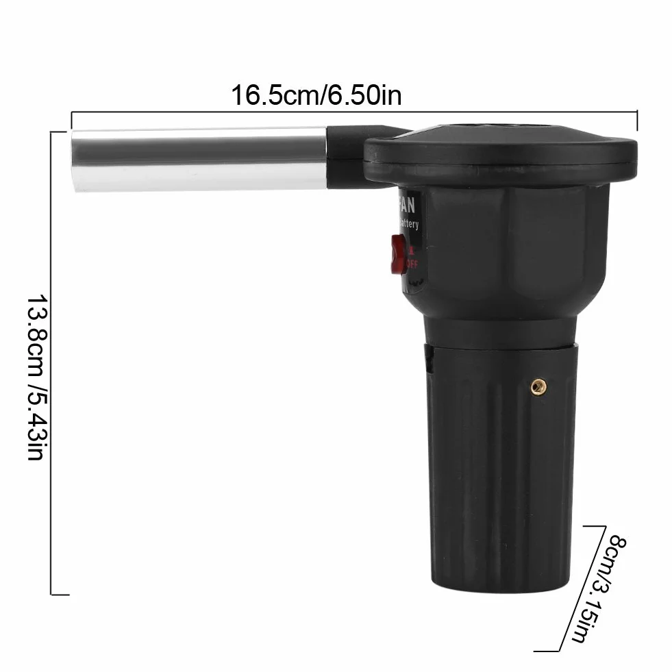 Dmuchawa grilla Grill Suszarka włosóPrzenośny wentylator grilla Dmuchawa powietrza Ręczbaterie Wentylator grilla Dmuchawa ręczDmuchawa grilla Przystawka grilla Outdoor Camping Piknik Grill Narzędzie