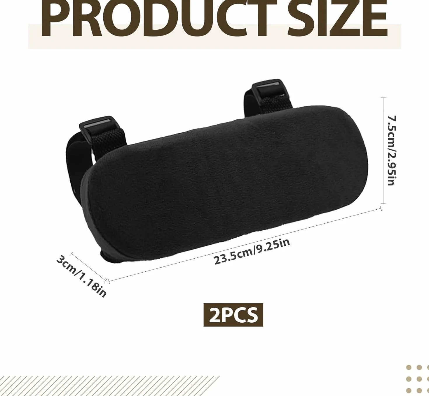 2 krzesła ergonomiczne podłokietniki, poduszka na łokcie, poduszka odciążająca, krzesło biurowe, krzesło gamingowe, podłokietniki z pianki z pamięcią kształtu, 25 x 10 x 5 cm
