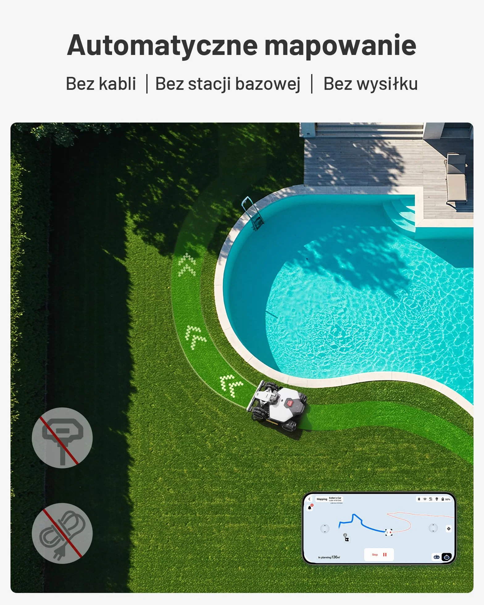 MAMMOTION LUBA mini AWD LiDAR – Bezprzewodowa kosiarka robotyczna z LiDAR 3D+Vision, bez anteny RTK, automatyczna mapowanie, zalecane do 1 500 m², moduł 4G, zdolność pokonywania spadków do 80 %