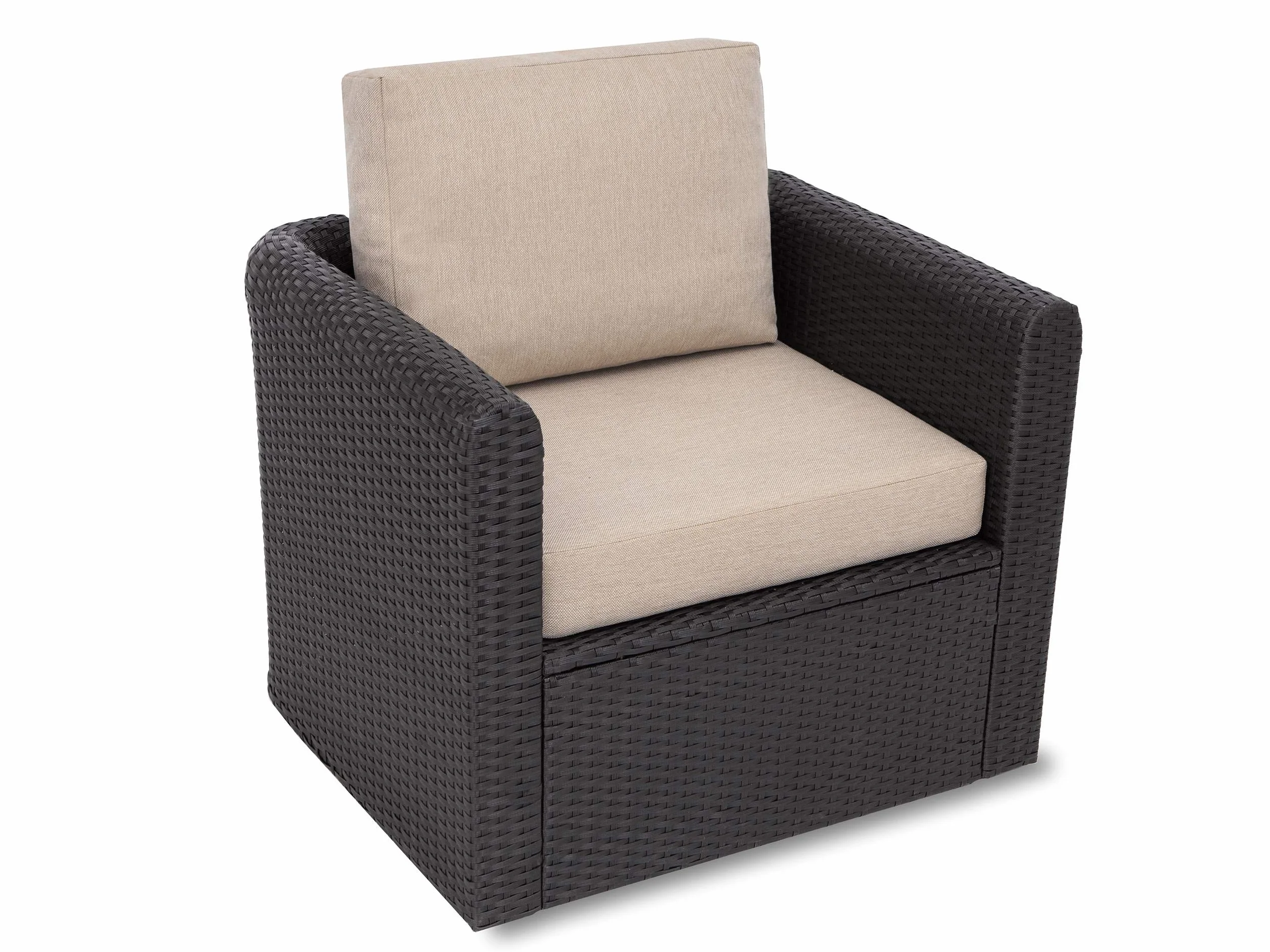 PillowPrim Zestaw poduszek na fotel rattanowy / wiklinowy, oparcie siedzenia, poduszka do siedzenia, do użytku na zewnątrz, poduszka do siedzenia, krzesło rattanowe, 60 x 55 x 40 cm, kolor beżowy