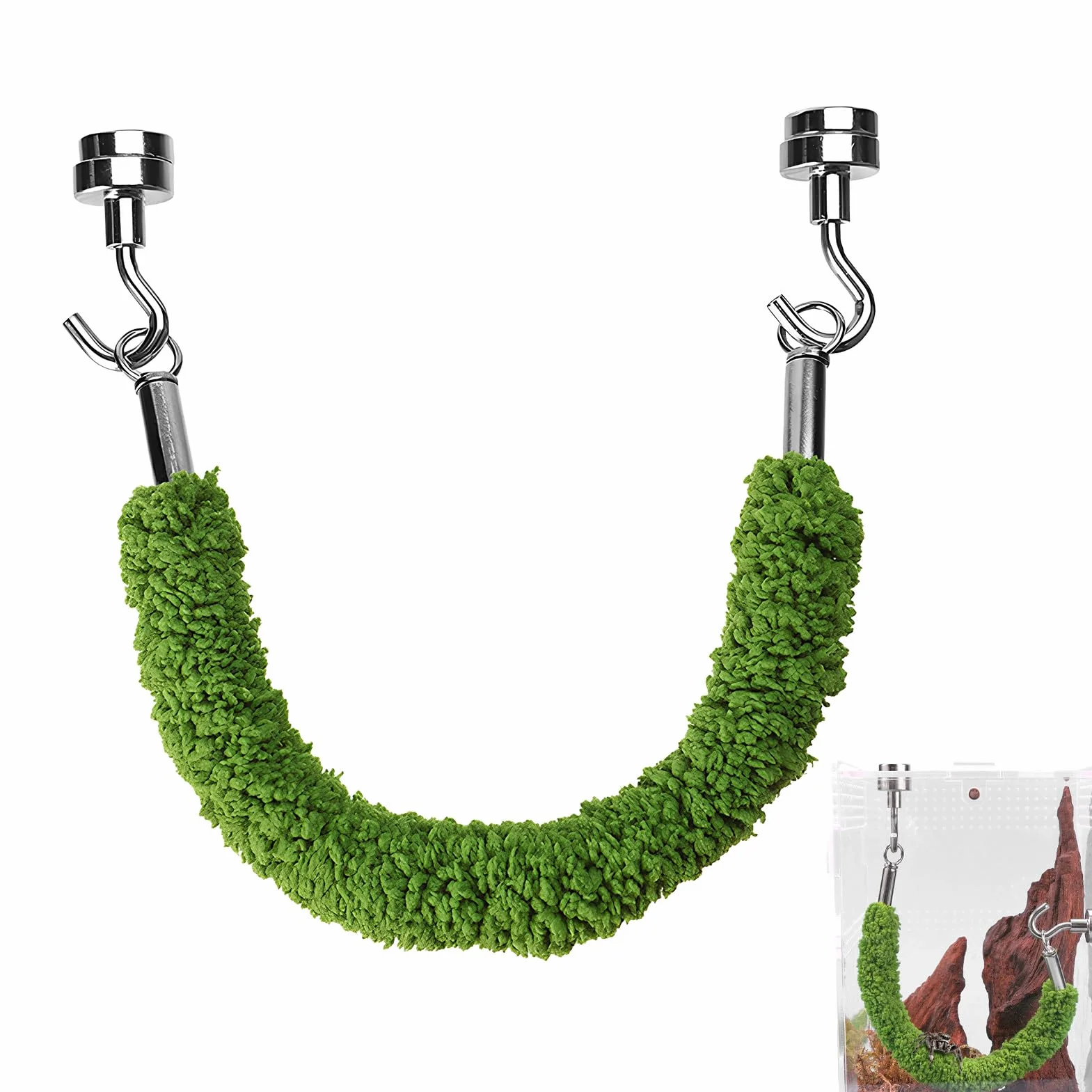 Jumping Spider Bridge Rope Climbing Swing for Spider Tree Frog Enclosures Habitat Decoration Activity Toy