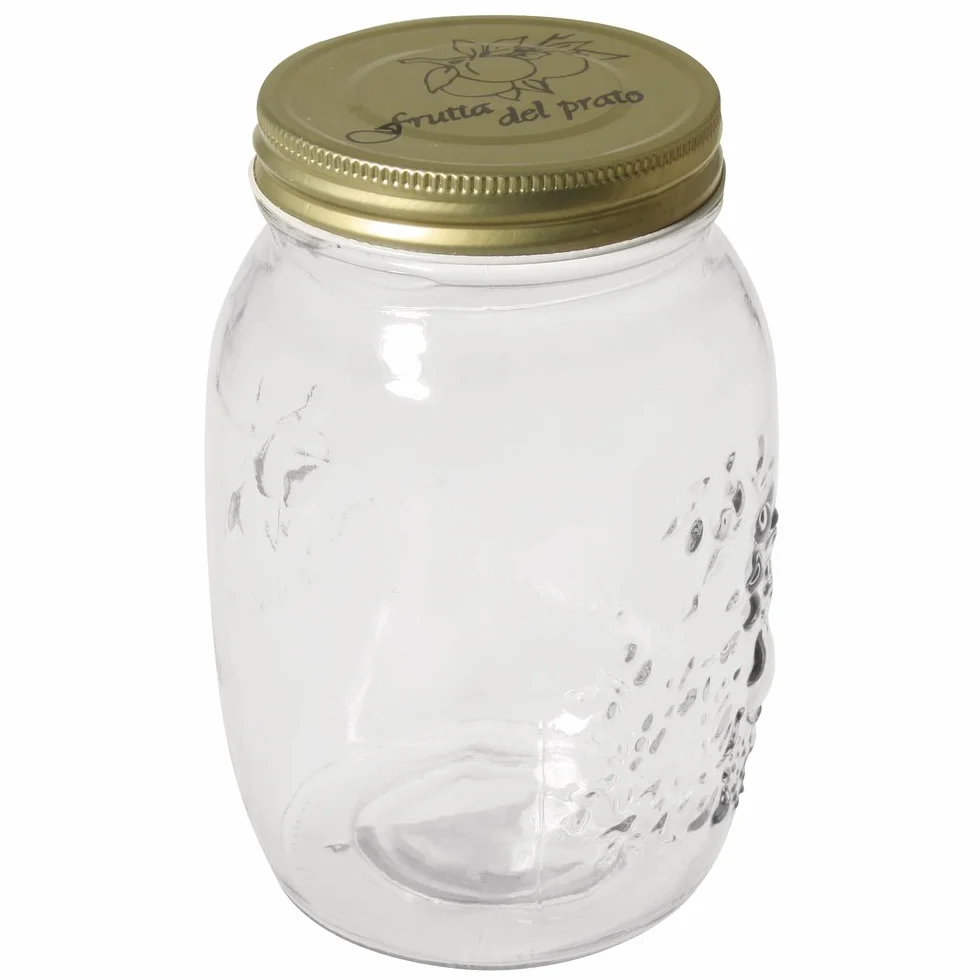Rayher Słoik z zakręcaną pokrywką, pojemność 1000 ml, wysokość 17 cm, średnica 10,5 cm, słoik na przetwory, słoik na zapasy, 68037000
