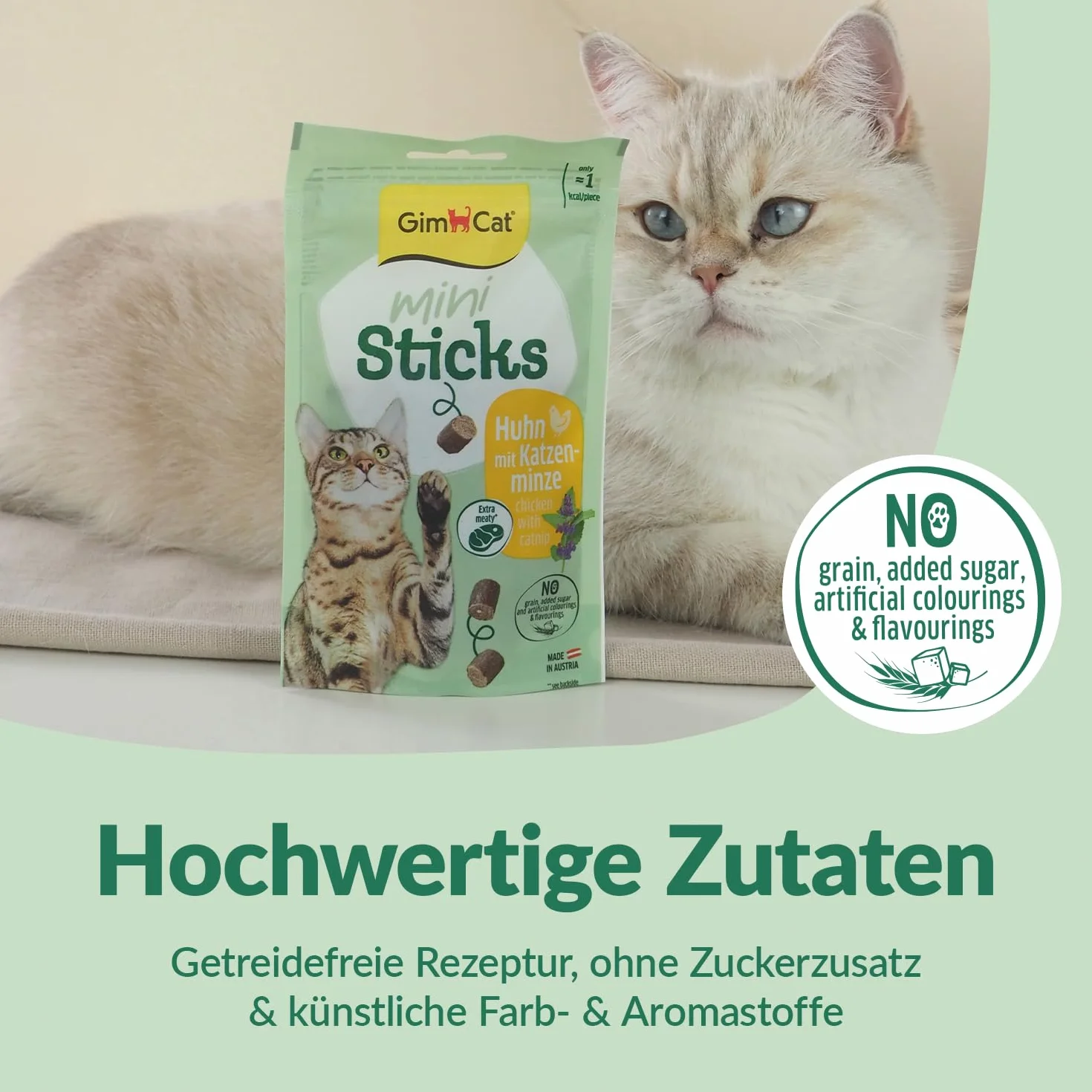 GimCat Mini pałeczki kurczak z kocimiętką 1 x 50 g