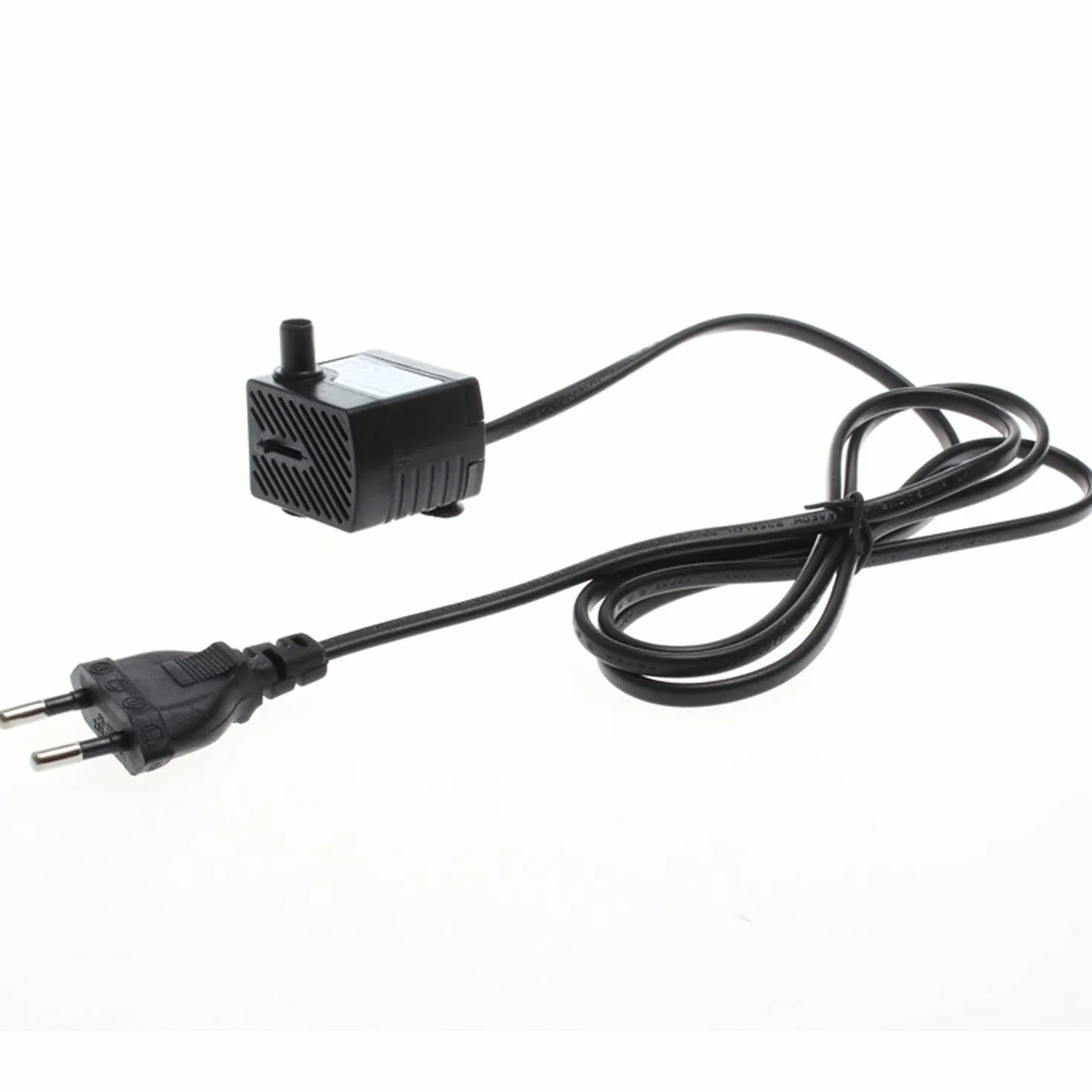 CAM2 Mini pompa wodna, bardzo cicha pompa do akwarium z kablem sieciowym 1,5 m, 350 l/h, 5 W, mała pompa głębinowa, 2 dysze do akwarium, stawu, ogrodu, studni