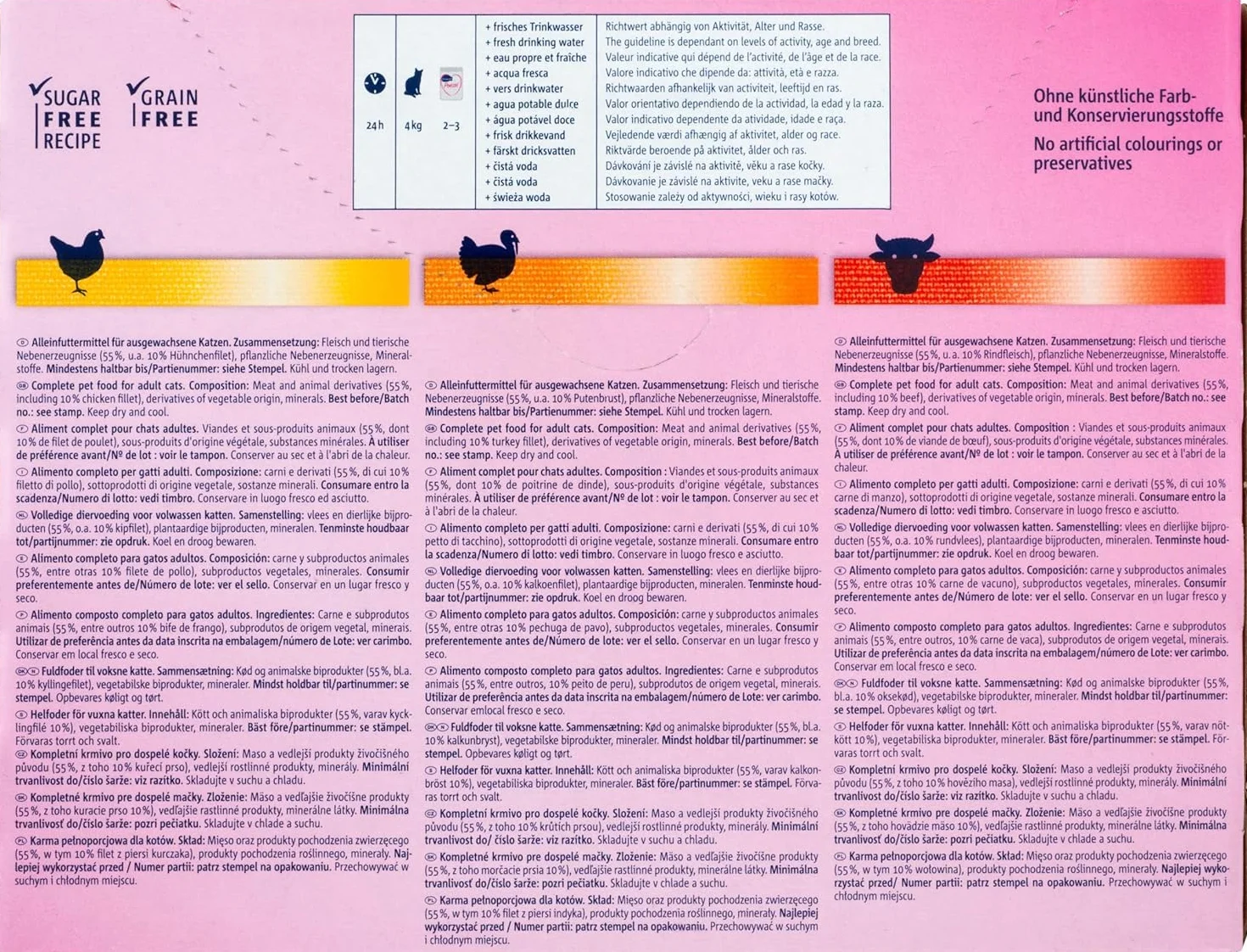 Vitakraft Poezja Karma dla Kota, Kurczak/Indyk/Wołowina, 6x85g