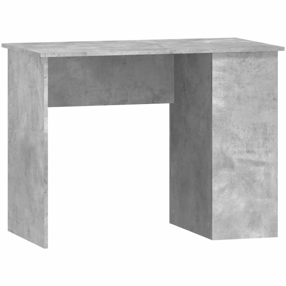 Biurko betonowe szare z materiału drewnopochodnego 100 x 55 x 75 cm z miejscem do przechowywania, szufladą i regałem do domowego biura, gabinetu, pokoju młodzieżowego, komputera, laptopa, gier
