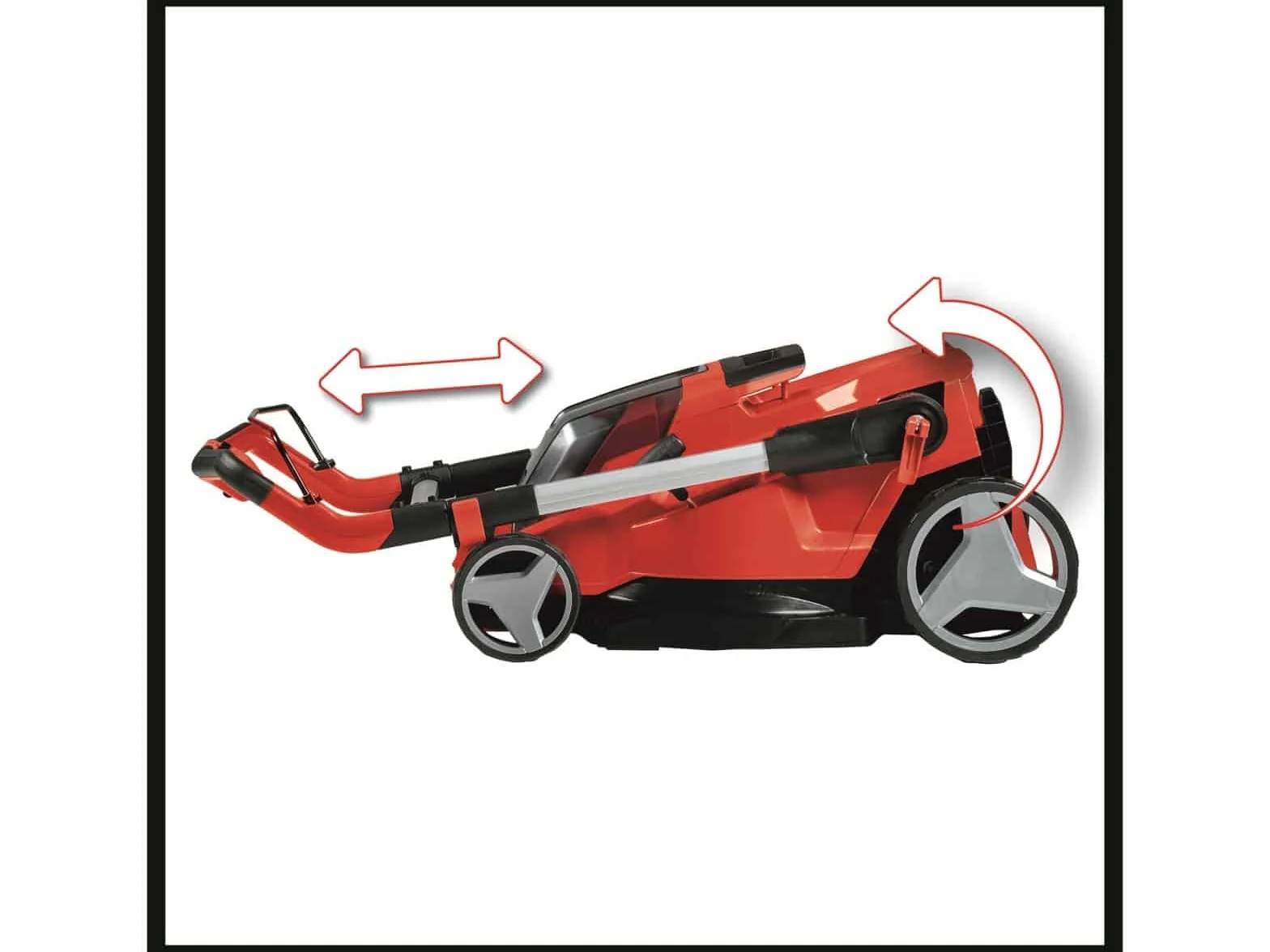 Einhell Kosiarka akumulatorowa RASARRO 36/42 Power X-Change (36 V, szerokość cięcia 42 cm, do 550 m², szczotka do mulczowania, pojemność 50 l, akumulatory i ładowarka)