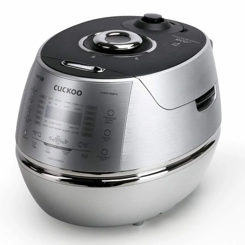 CUCKOO CRP-CHSS1009FN parowy szybkowar do ryżu Rice Cooker, 1,8 l, 10 filiżanek, indukcyjna technologia grzewcza IH, programowalny, ryż GABA, technologia DSP, bezpieczny zawór pary