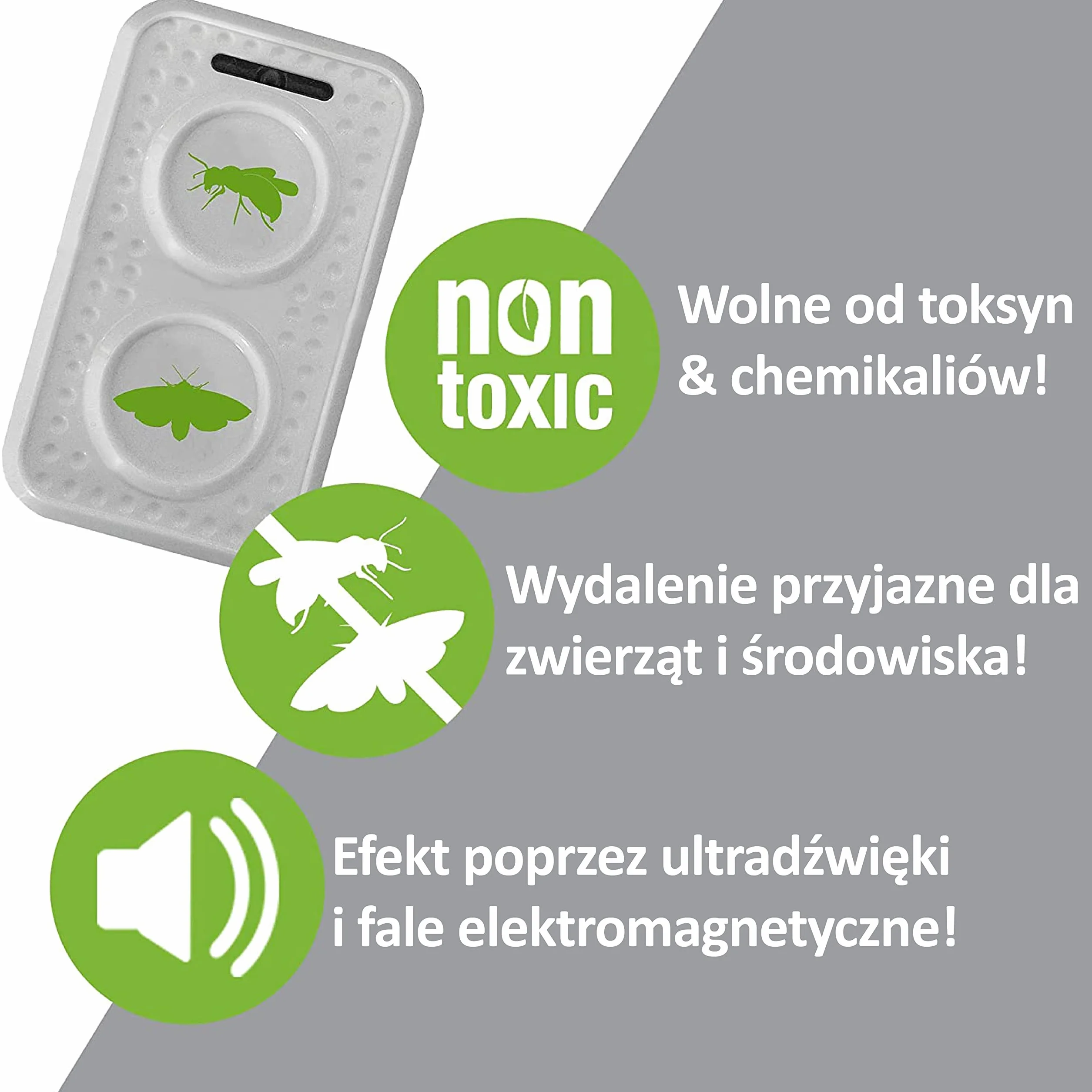 ISOTRONIC ochrona przed osami, odstraszanie moli, odstraszanie os dzięki ultradźwiękom i zmiennej częstotliwości, ochrona przed molami | 1 sztuka