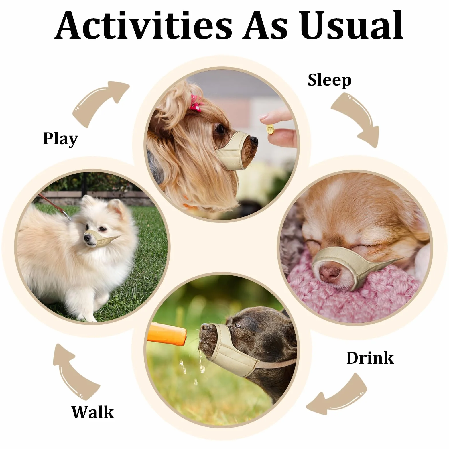 Kaganiec z krótkim pyskiem Mayerzon dla Chihuahua, Shih Tzu, boksera - miękka tkanina do pielęgnacji