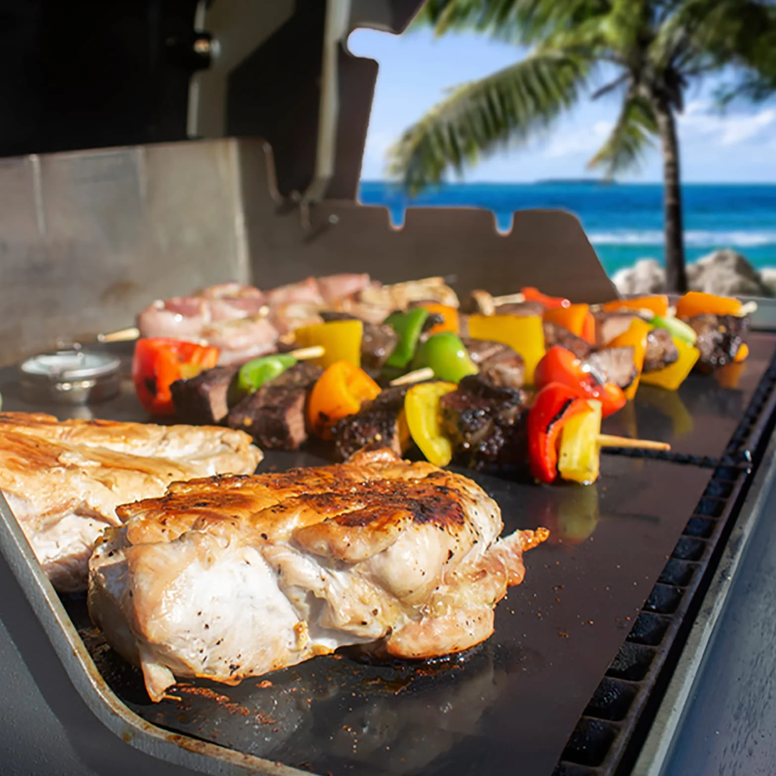 Kona ExtraTough BBQ Mata do Grilla, Czarny, 2 Sztuki