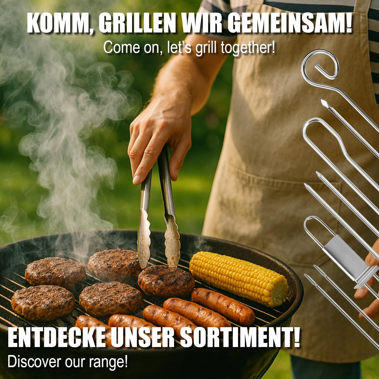 COM-FOUR® 2x grill do kurczaka - Urzadzenie do pieczenia kurczaka BBQ do grillowanych kurczaków - Uchwyt na drób do gotowania brojlerów - taca ociekowa do piekarnika (02 sztuki - grill z kurczakiem)