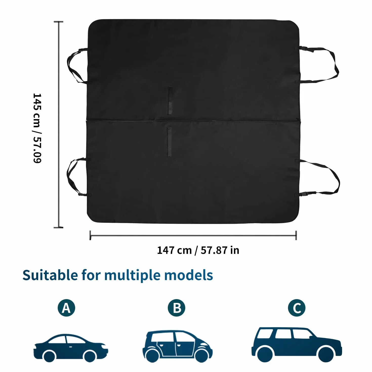 Nobleza Pokrowiec na fotel dla psa wodoodporny 147 x 145 cm Czarny