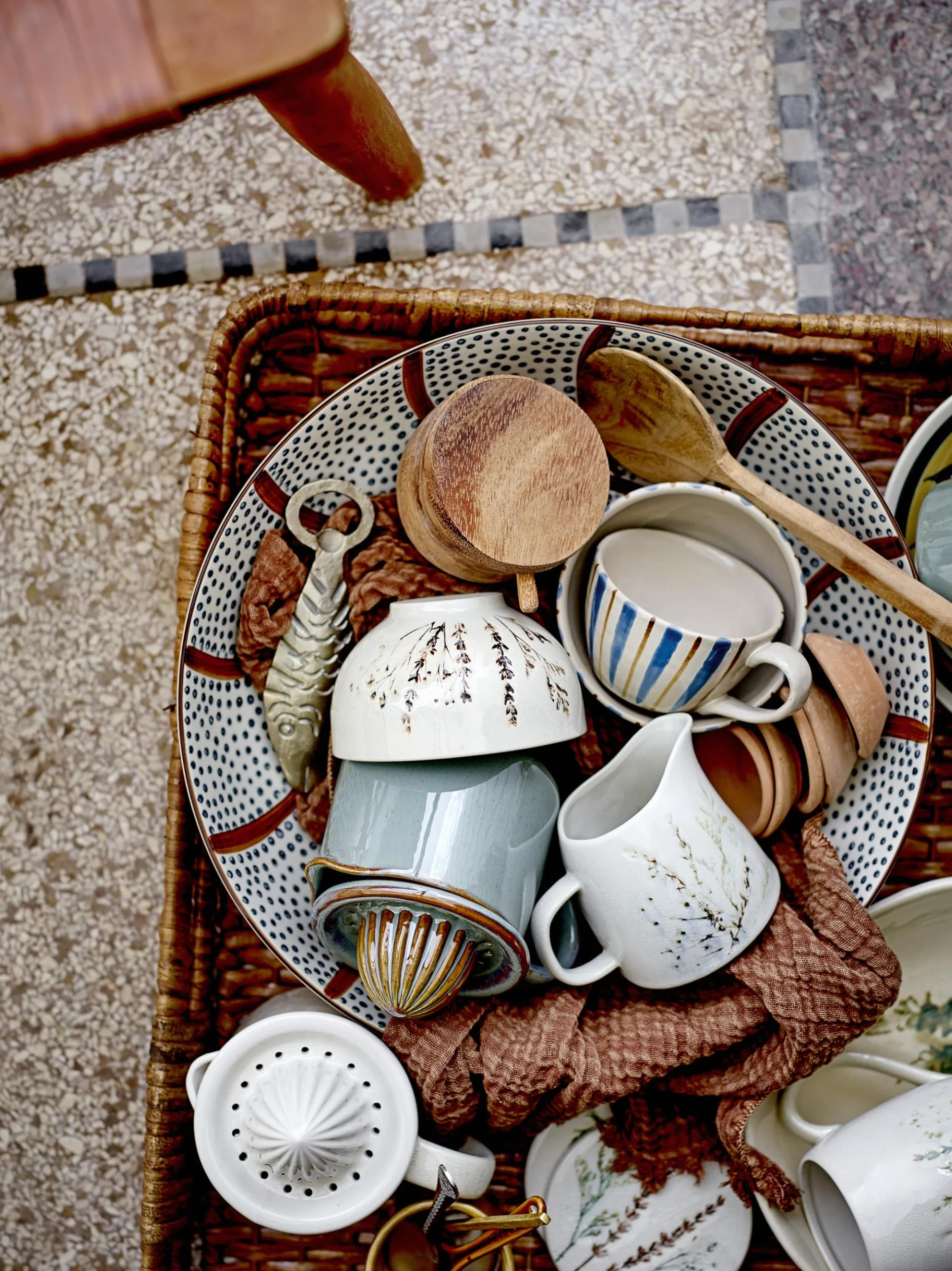 Bloomingville Dzbanek na mleko Bea, naturalny, ceramiczny