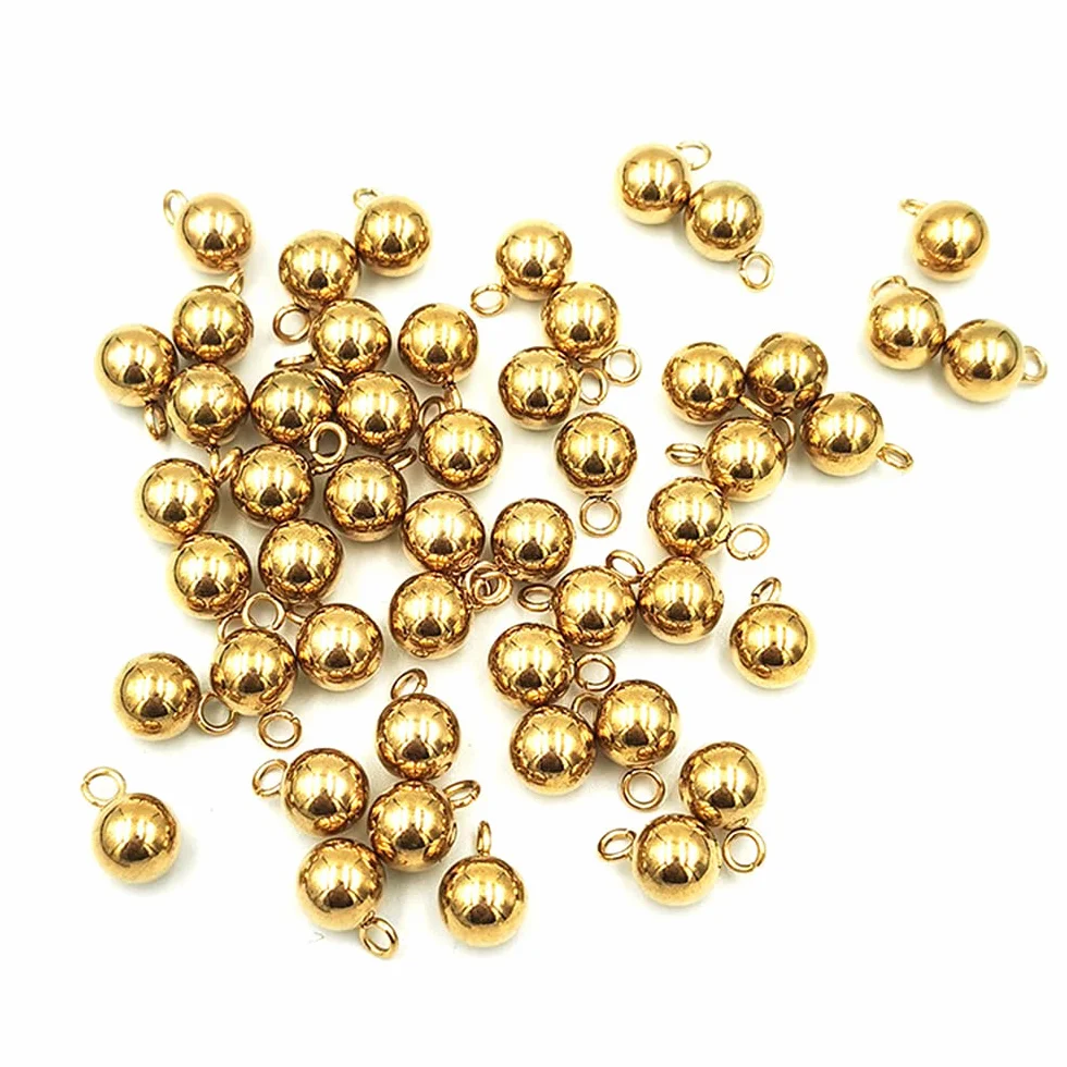 100 sztuk złotych metalowych dzwoneczków, dzwoneczek z żelaza, z oczkiem, dekoracja na Boże Narodzenie, wesele, do majsterkowania, produkcji biżuterii, dla zwierząt domowych, wiatru, dzwonków, dekoracja bożonarodzeniowa, 8 mm