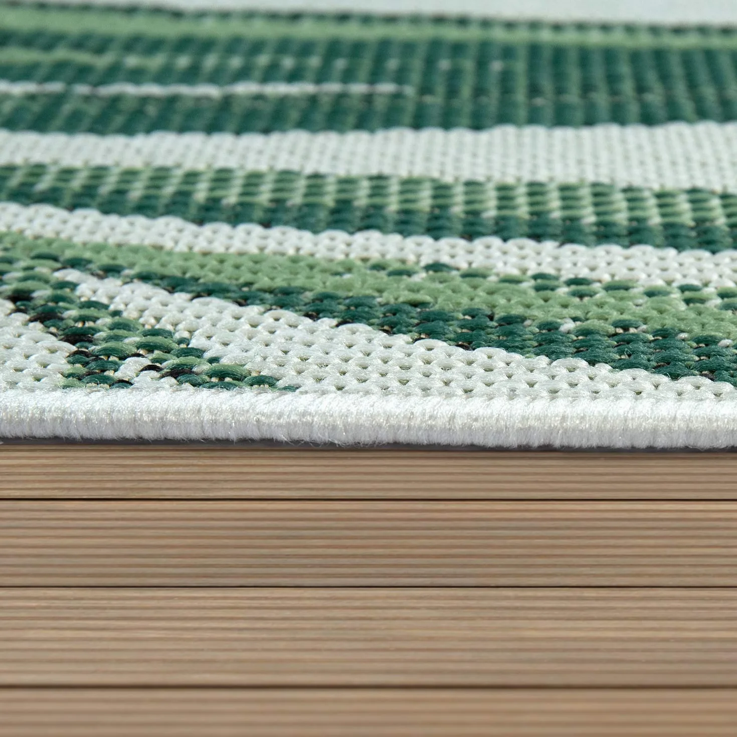 Paco Home Dywan Do Wewn徠rz I Na Zewn徠rz Na Balkon I Taras Do Ogrodu Modny, Rozmiar:80x250 cm, Kolor:Zielony 5