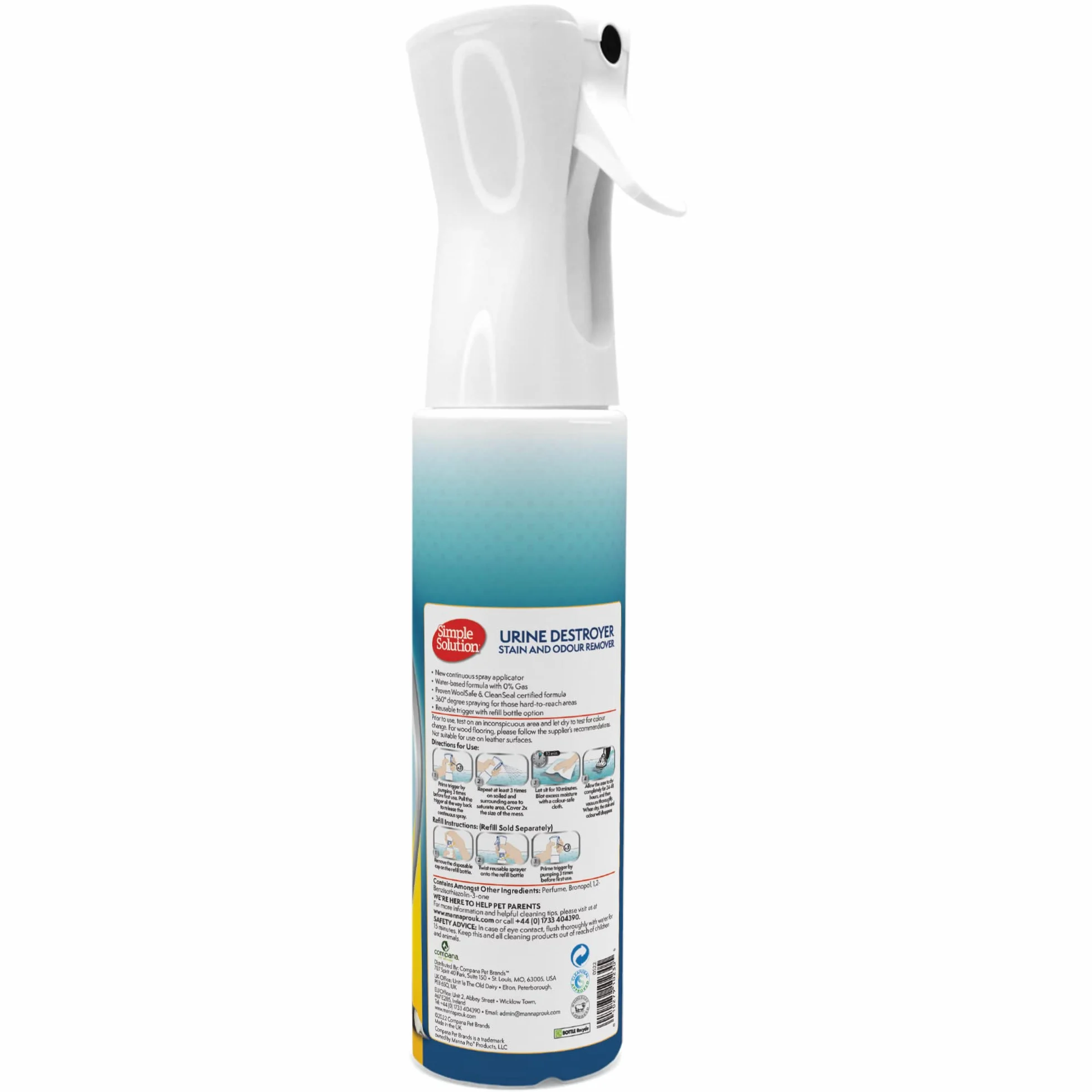 Simple Solution Cleaning Power Środek do Usuwania Plam i Zapachów Zwierząt Domowych, 400ml