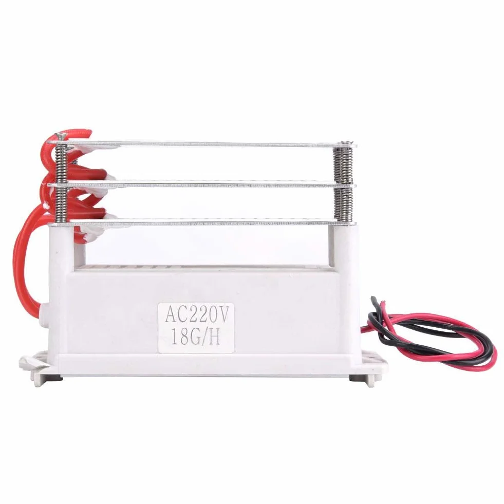 18 g/h tragbarer Ozon-Generator, Ozonisator, Wasserreiniger, Ozon, Formaldehyd, Entfernung AC220/AC110 V, 90 W, optional, 220 V.