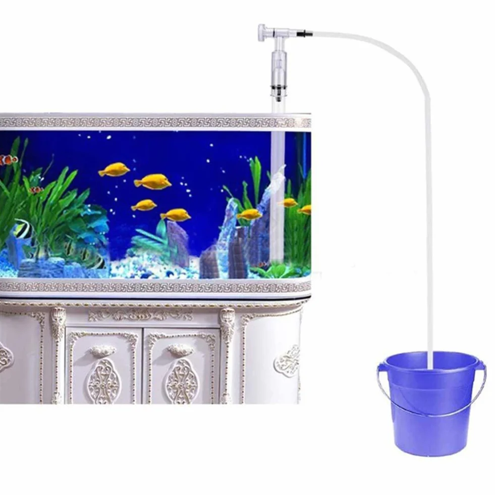 Siphon Pump Aquarium Water Changer Tank Cleaner Vacuum Filter Suction Pipe Water Change Tool
