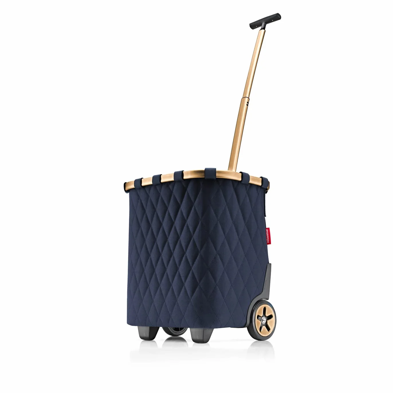 reisenthel Carrycruiser przenośny wózek na zakupy ze stabilną aluminiową ramą, paskiem na ramię i wyjmowaną kieszenią wewnętrzną z siatki, wykonany z wodoodpornego materiału, Couleur:Blue