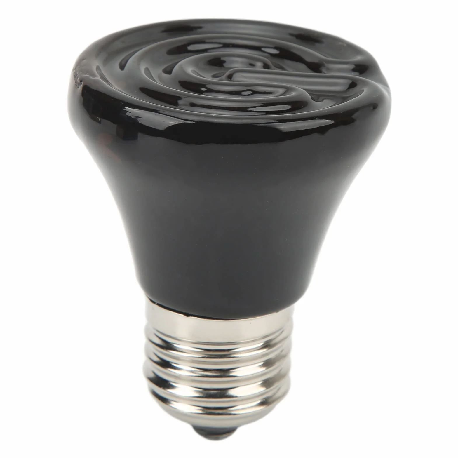 Ceramiczna Lampka Grzewcza dla Gadów 25W E27 220V-240V Promiennik Podczerwieni Czarna
