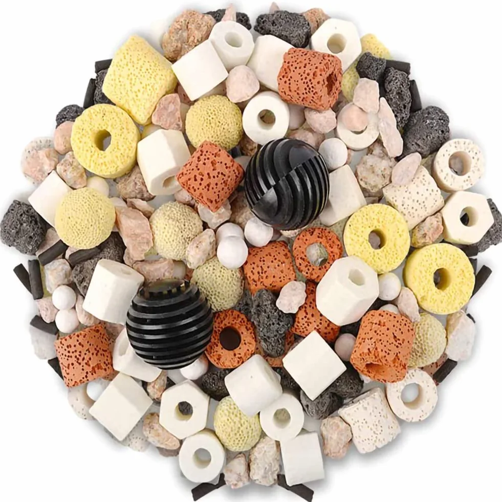 Ceramiczne koraliki do akwarium 500 g 12 w 1