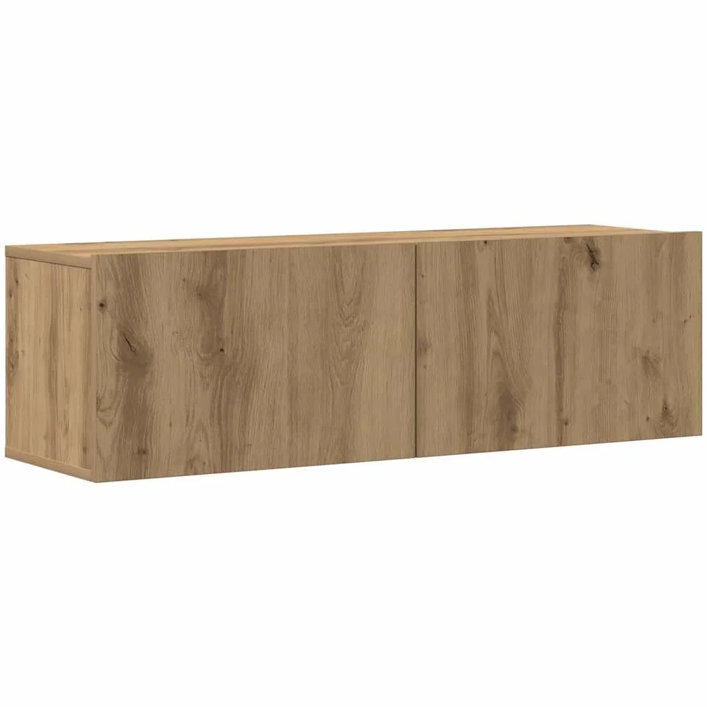 5-częściowy zestaw do montażu na ścianie, dąb Artisan, materiał drewnopochodny, szerokość 100 cm, nowoczesny design, do salonu, konsola medialna, trwała