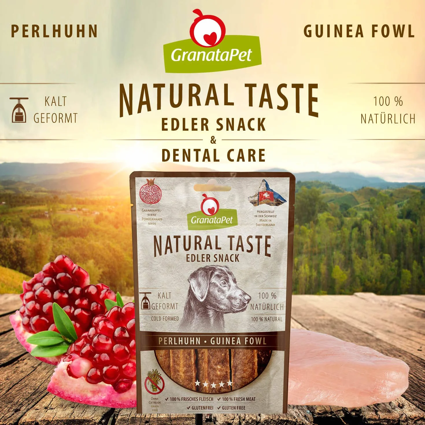 GranataPet Natural Taste przekąska z perliczki dla psów bez zbóż 90 g