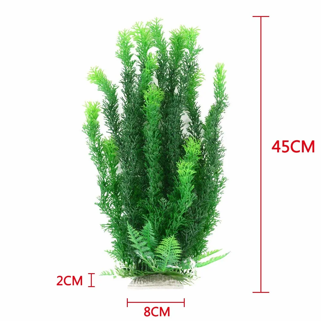 Sztuczne rośliny wodne dekoracja akwarium Aqua Bouquet Plant 47 cm zielony żółty