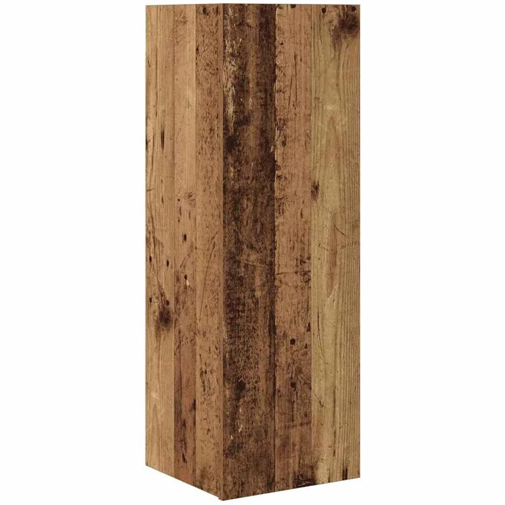 4-częściowy zestaw szafek pod telewizor, stare drewno, 30,5 x 30 x 90 cm, materiał drewnopochodny, wisząca, nowoczesny design, konsola do salonu, oszczędność miejsca