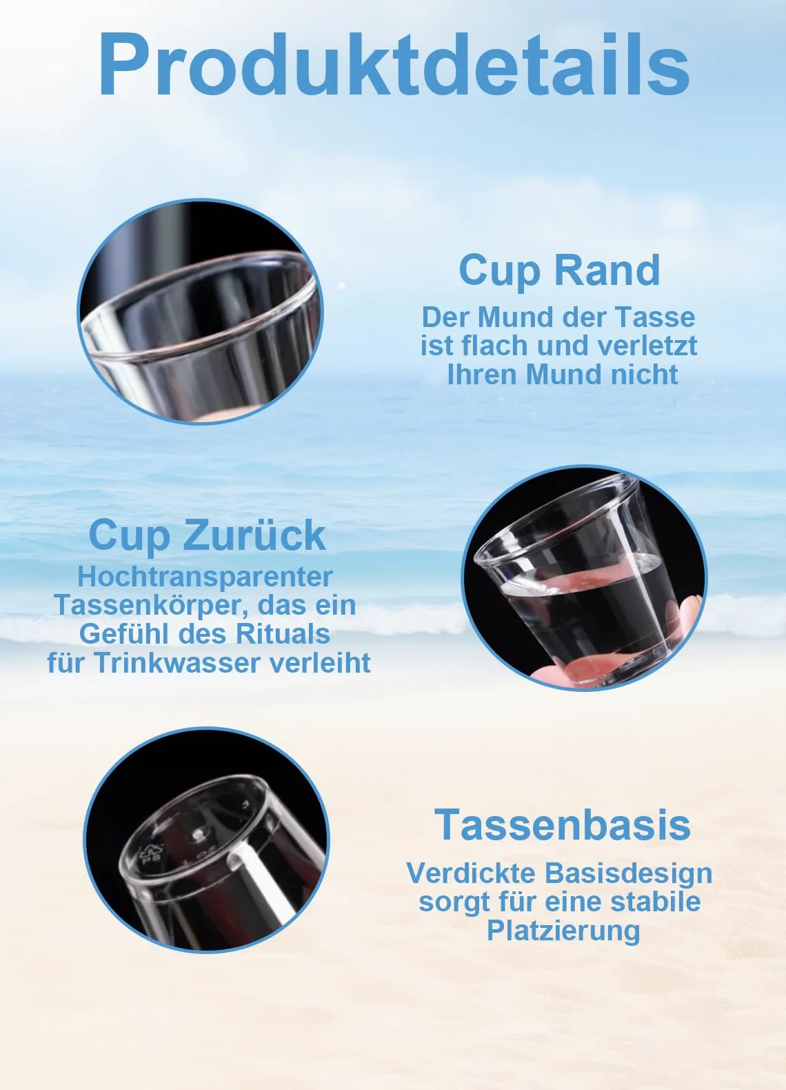 50 sztuk plastikowych kieliszków do wódki, przezroczyste kubki do shotów z materiału PS (30 ml/1 oz), plastikowe kubki wielokrotnego użytku, na urodziny, degustacje, imprezy