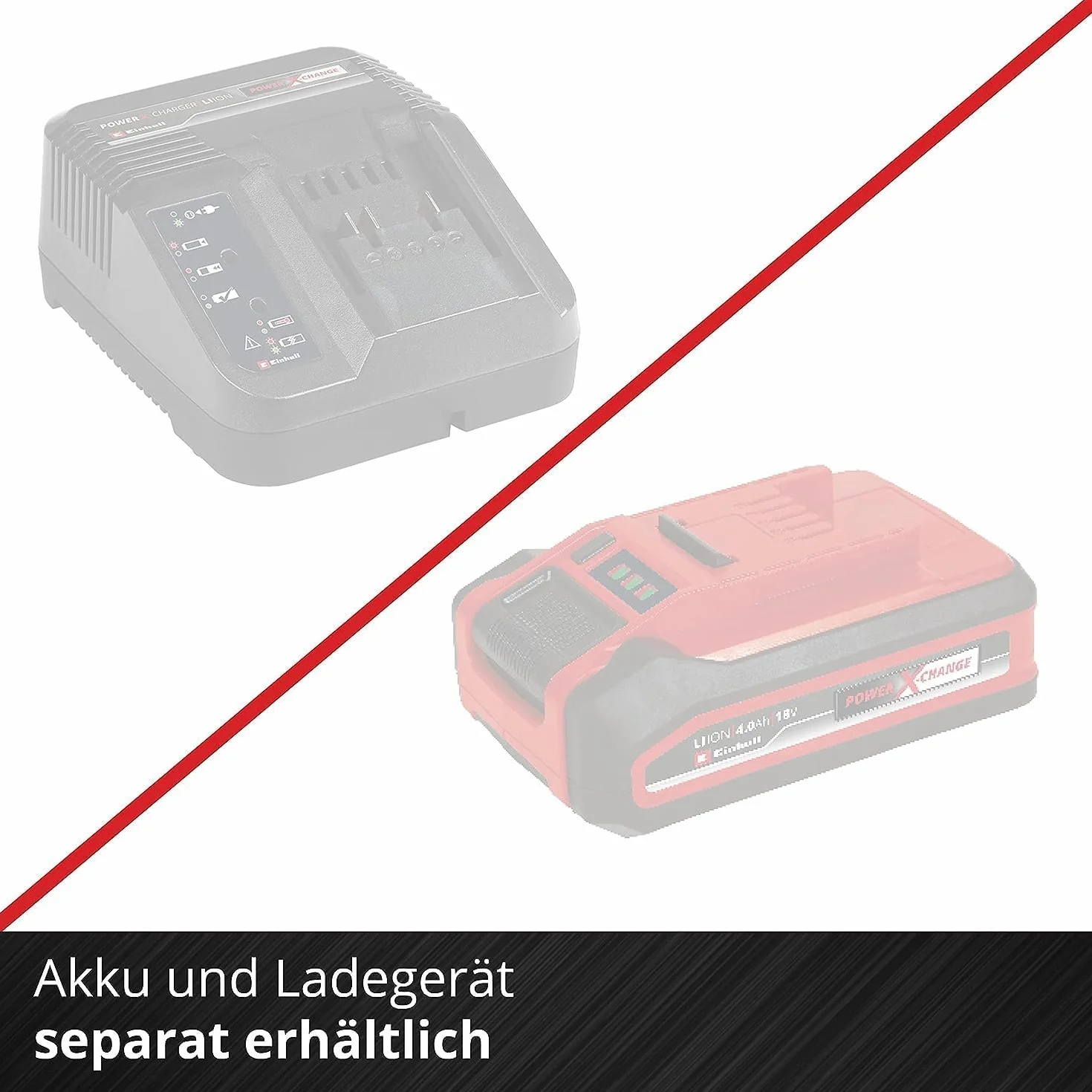Einhell Ge-Cg 18/100 Li-Solo Nożyce do Żywopłotu, Czarny/Czerwony, 20 cm
