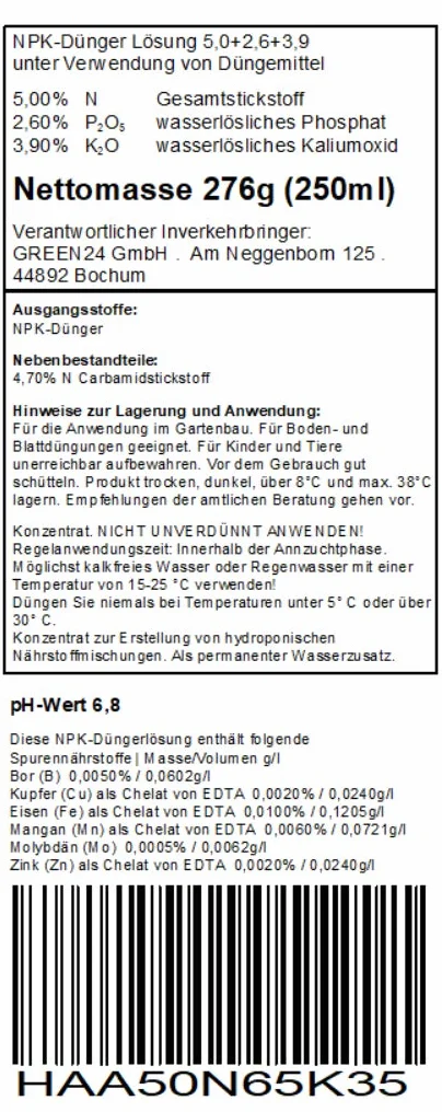 NPK roztwór odżywczy, nawóz pełnoziarnisty do ziół i warzyw, dla młodych roślin w systemach hydroponicznych i hydroponicznych, 250 ml, skoncentrowane składniki odżywcze (uprawa młodych roślin)