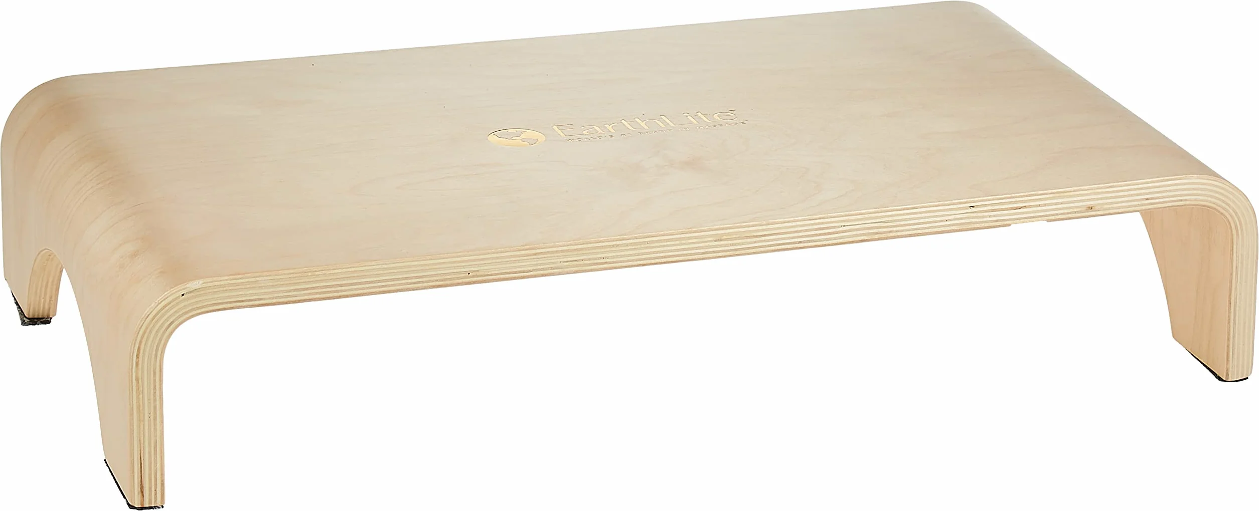 EARTHLITE Drewniany stołek Big Step – stopień/taboret z uszlachetnionego, zrównoważonego rozwoju drewna klonowego, wysoka jakość i stabilność (18 cm)