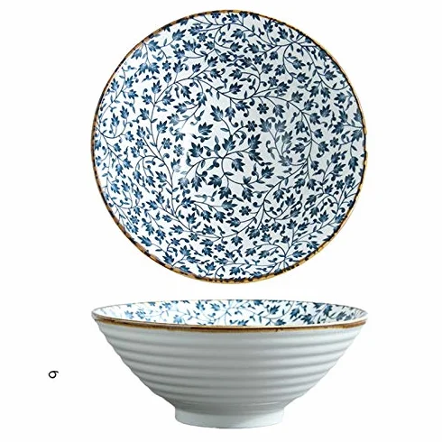 Duża ceramiczna miska ramen, 23 cm, 1500 ml, retro miska do zupy do ramenu, Udon, Soba, Pho i azjatyckiego makaronu - idealna do jadalni i rozrywki