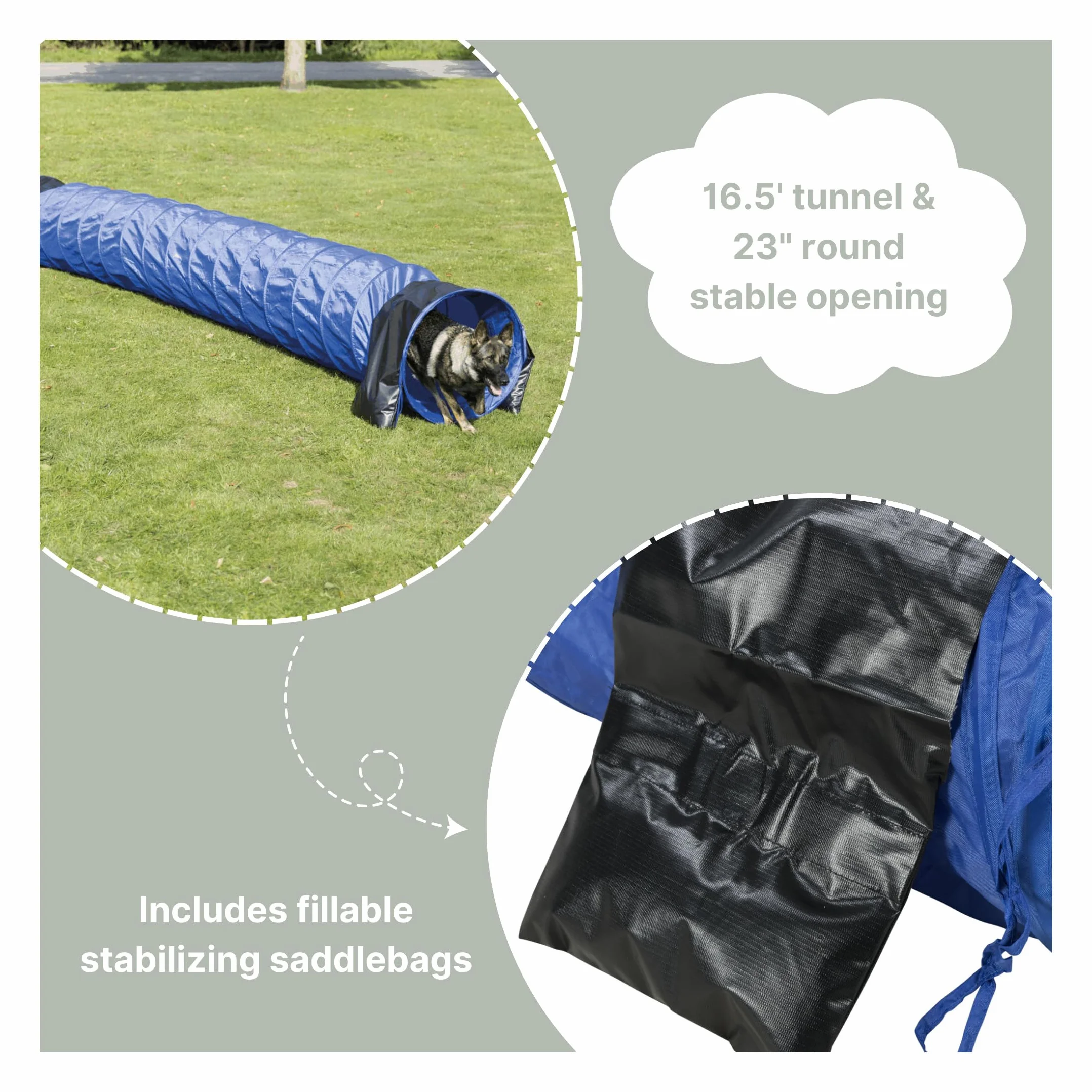 Trixie Tunel ø 60 cm 5 m Niebieski