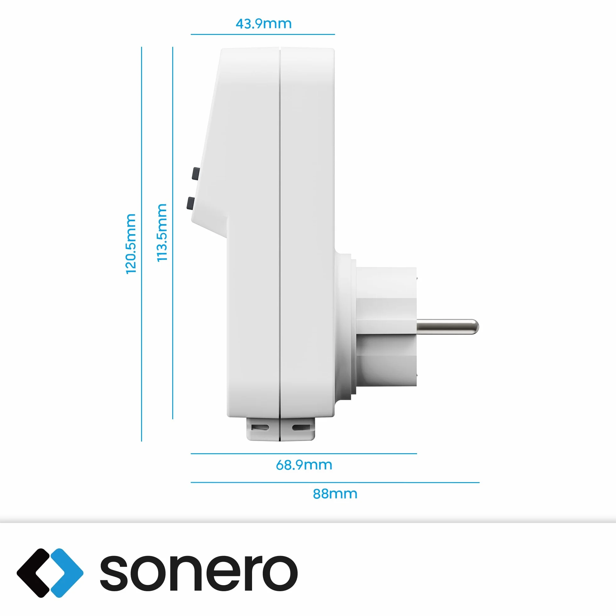 Sonero Cyfrowy termostat gniazdko, regulator temperatury, ogrzewanie, chłodzenie, sterowany czasowo z wewnętrznym czujnikiem, do terrarium, szklarni, pieca wędzarniczego, jako czujnik mrozu, 3600 W,