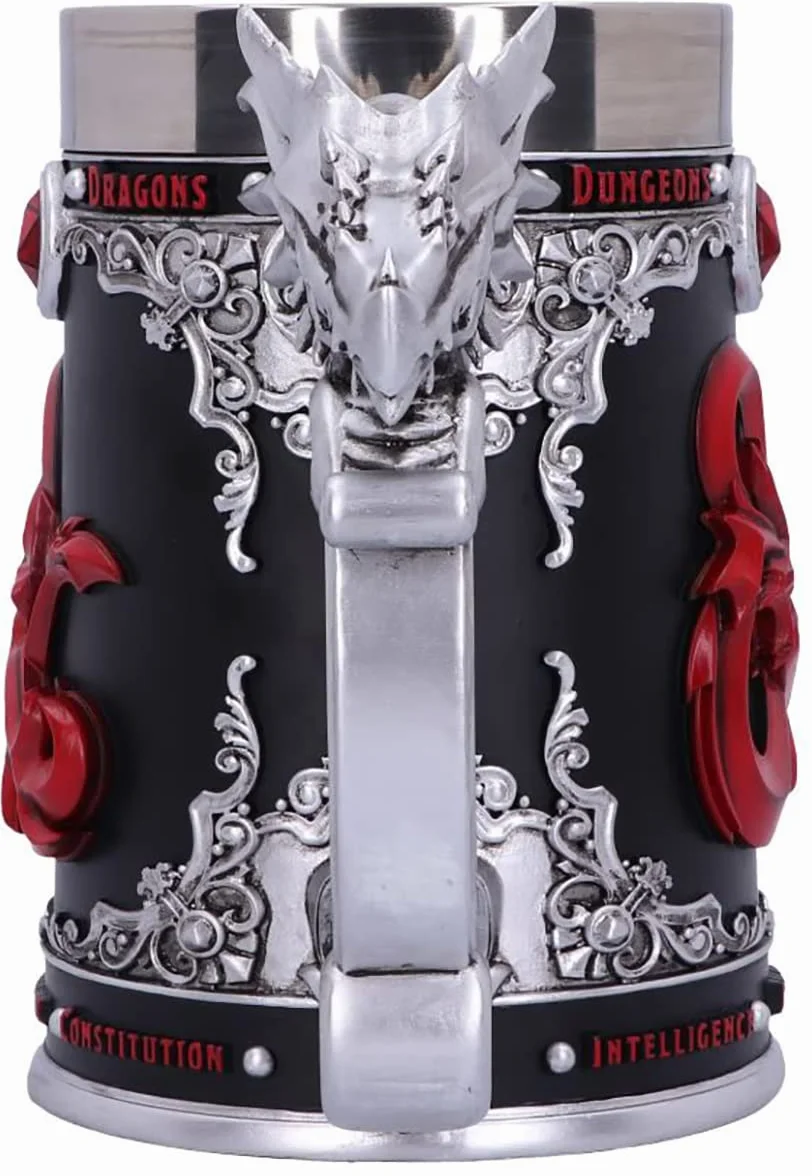 Nemesis Now Dungeons & Dragons Fantasy Role Play Die D20 tankard, żywica poliestrowa, czarny, 1 szt. (1 szt.)