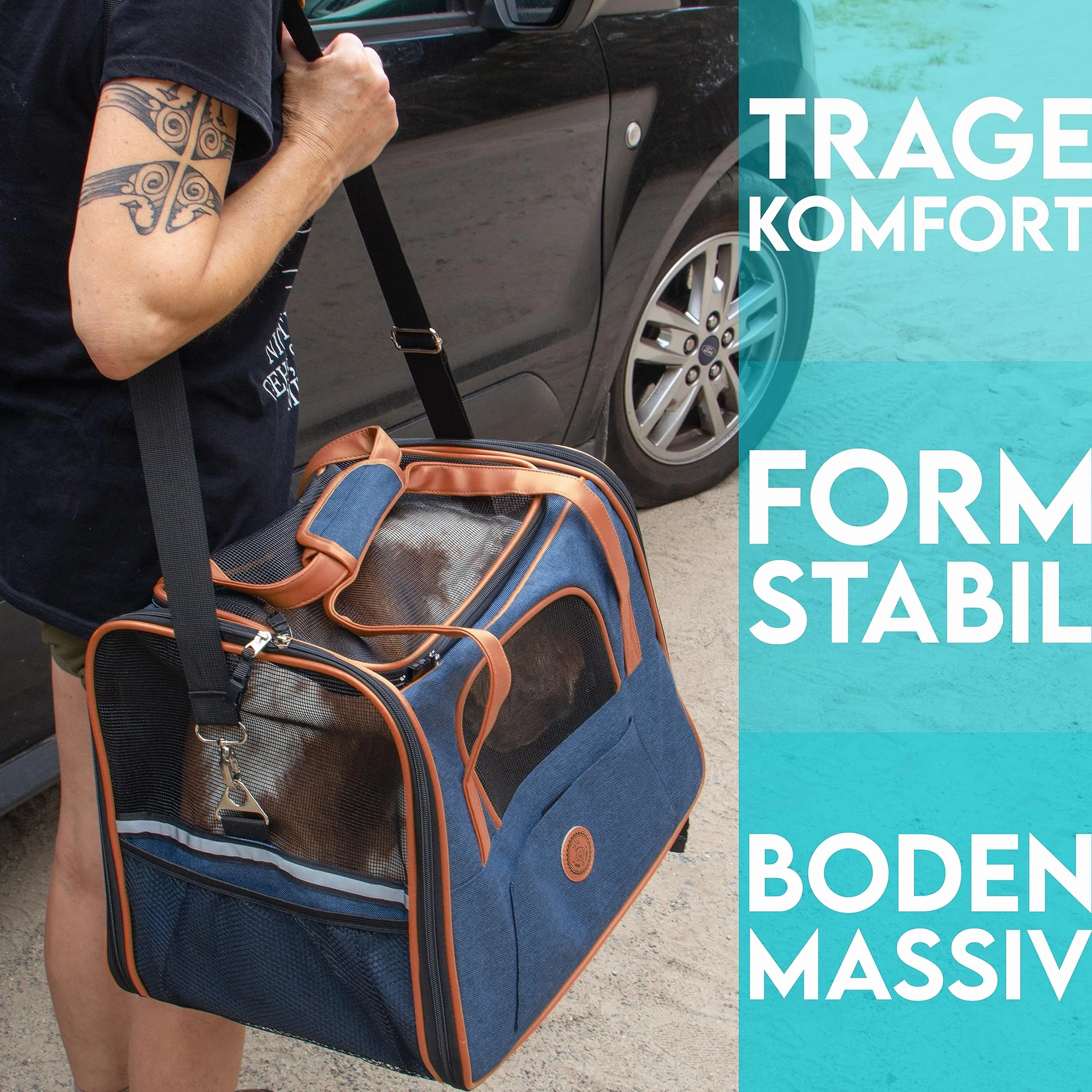HUND IST KÖNIG Torba transportowa dla psa i kota do 6,5 kg