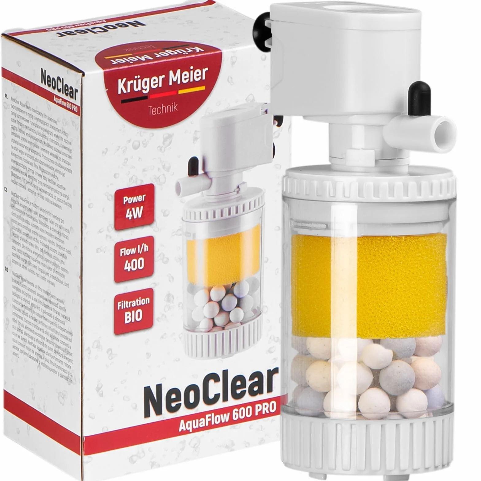 Kruger Meier NeoClear 600 filtr wewnętrzny do akwarium 20-40l