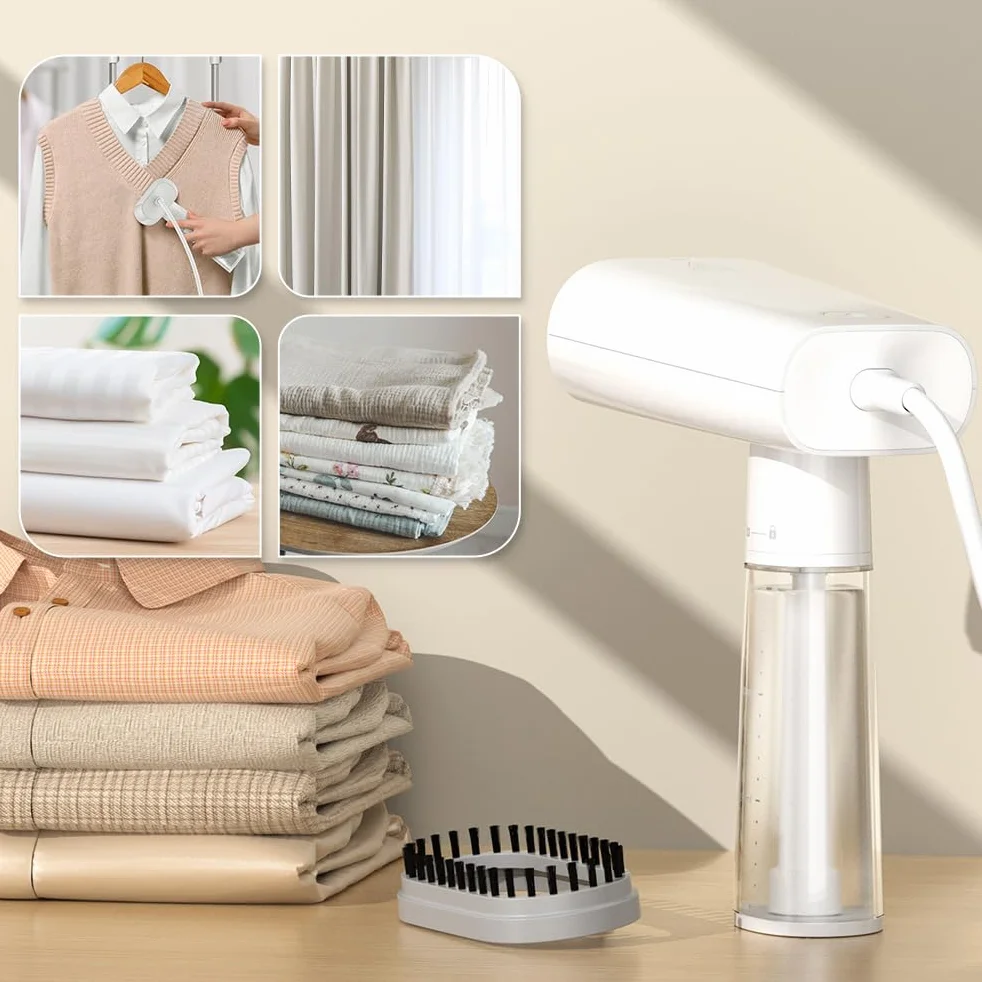 Parowy pras do Repasowania 1000W, Przenośny Hand-Steamer z 150-ml Zbiornikiem, Pełny Energi, Usuwa Fałdy Szybko, 1,8 m Drut, Idealny dla Domu i Podróży