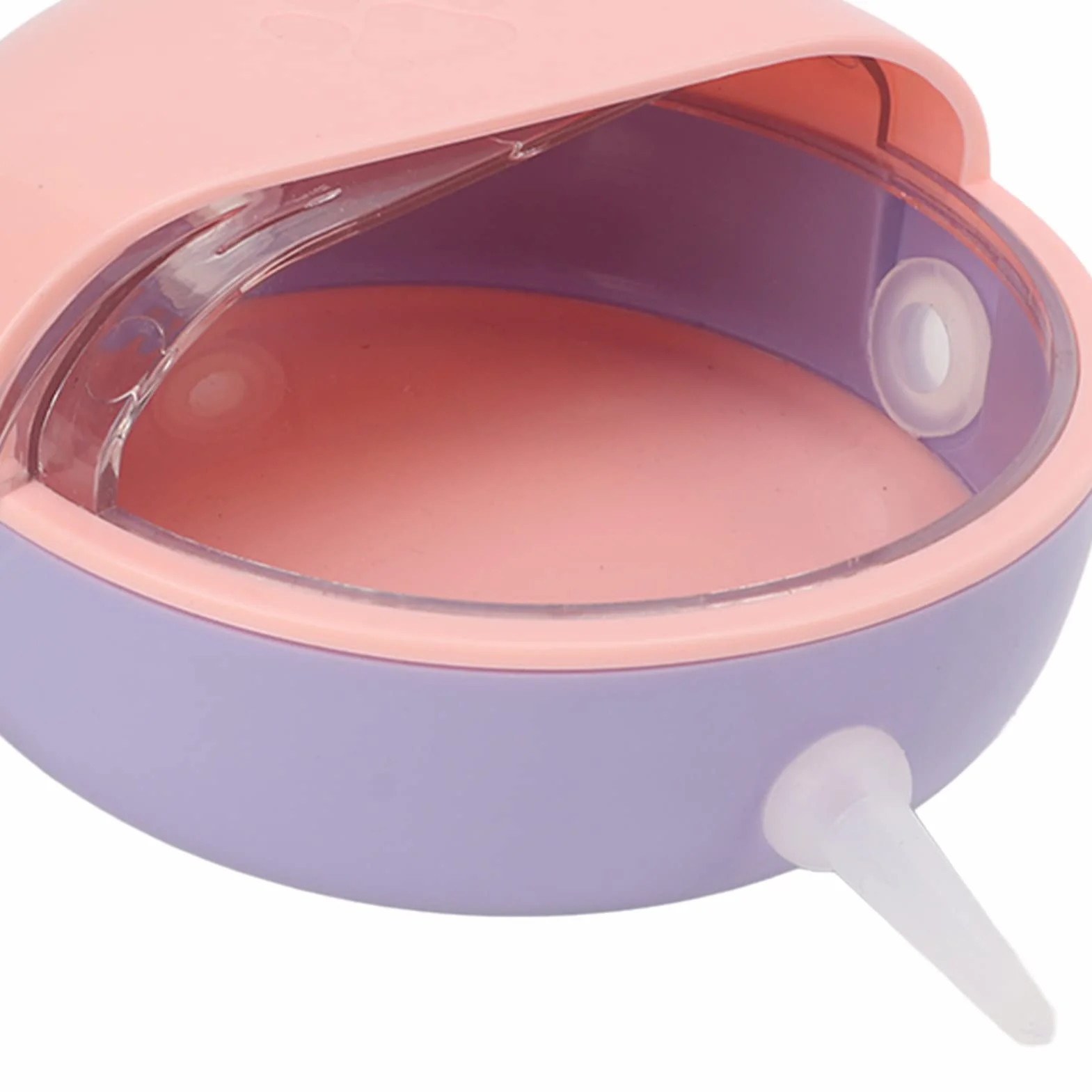Karmnik silikonowy dla kociąt i szczeniąt 180 ml, na mleko, ze smoczkami, biomimetyczny, osłona bezpieczeństwa, różowy