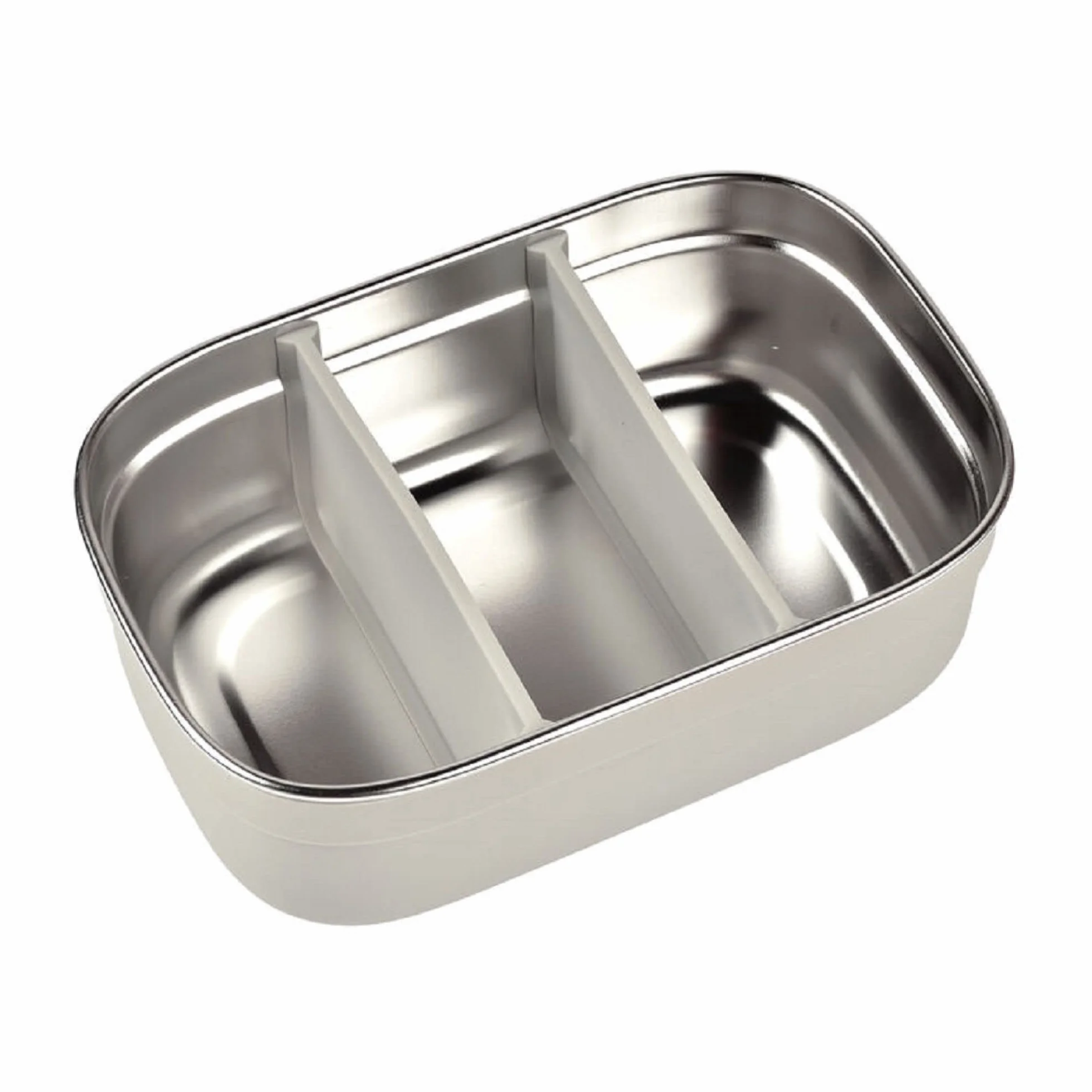 BÉABA, Pudełko śniadaniowe dla dzieci, pudełko na lunch/lunch, pudełko ze stali nierdzewnej, Bento, przegrody, pokrowiec silikonowy, 760 ml, aksamitny szary/bałtycki niebieski