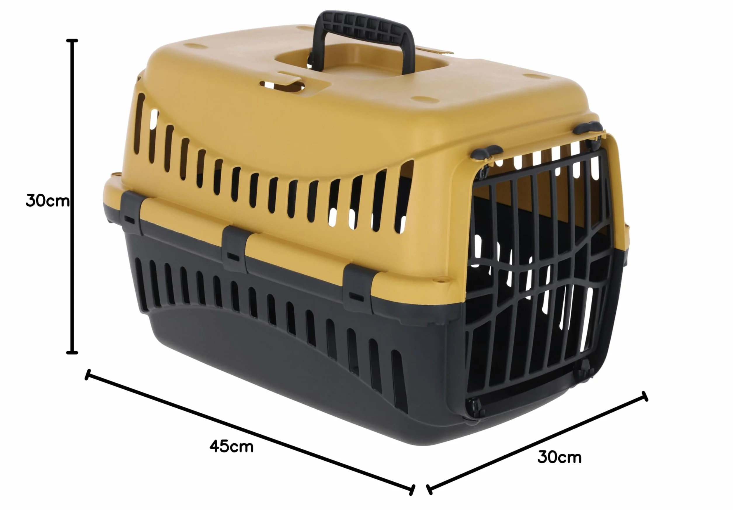 Kerbl Pet Skrzynia Transportowa Expedion 45x30x30 cm Plastikowa MiodowaCzarna